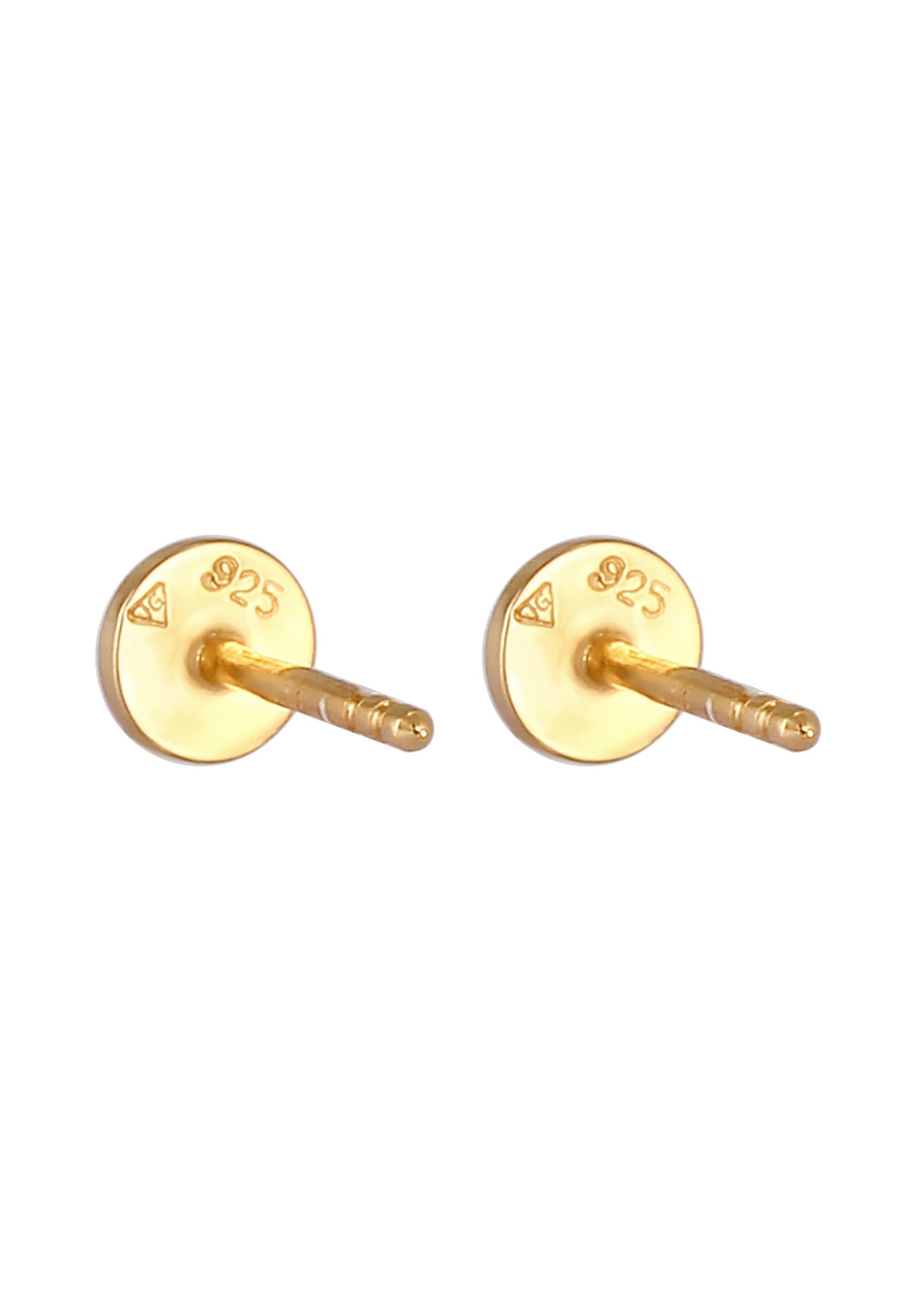 Elli Paar Ohrstecker »Ohrringe Neu Rund Kreis Emaille Geo 925 Silber vergoldet«