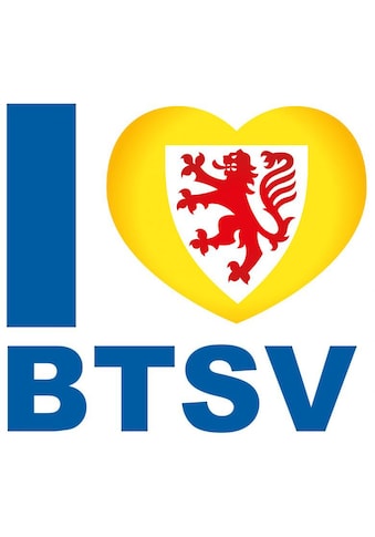 Wandtattoo »Eintracht Braunschweig I love BTSV«, (1 St.)