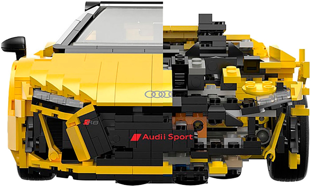 Jamara Konstruktions-Spielset »Audi R8 Spyder 1:14 gelb Bricks«, (1440 St.), Maßstab 1:14, offiziell lizensiert