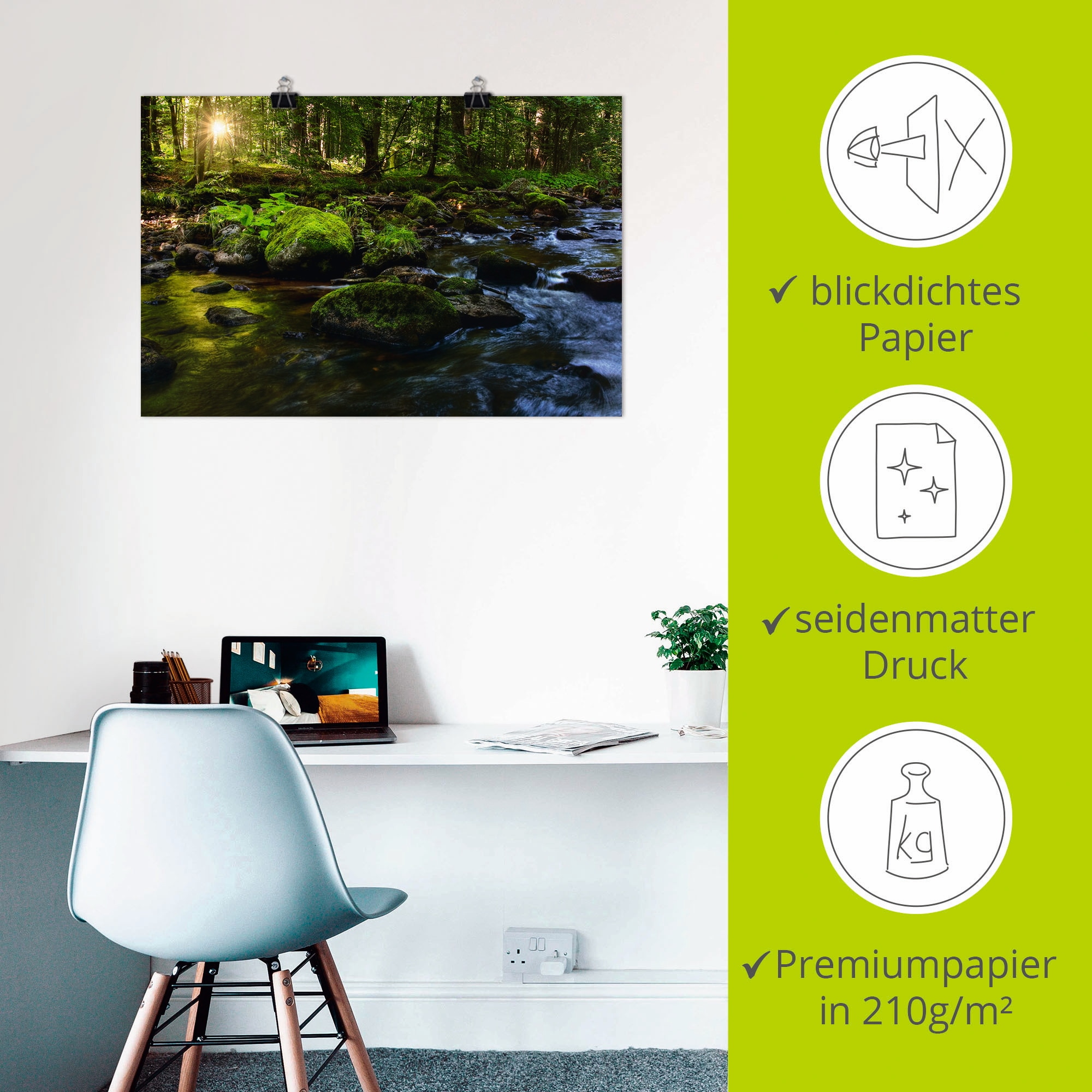 Artland Wandbild »Feenland« Wald 1 Stk. tlg. als Alubild, Outdoorbild, Leinwandbild, Poster in verschied. Größen