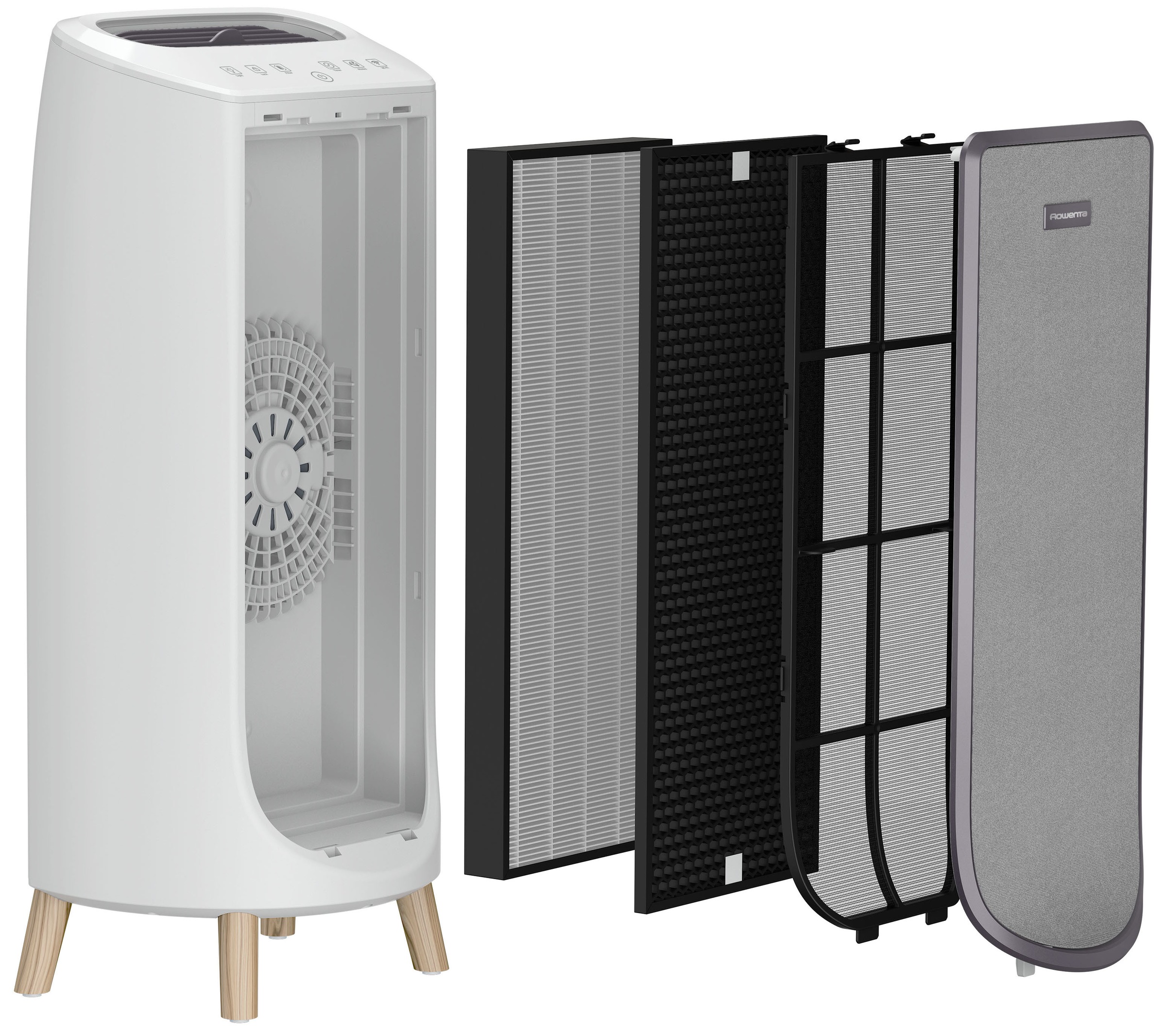 Rowenta Luftreiniger »PU6180 Intense Pure Air Home Connect«, für 36 m² Räume, HEPA-Luftfilterung, App, 4 automatische Modi, 32 dB(A), Textil-Finish