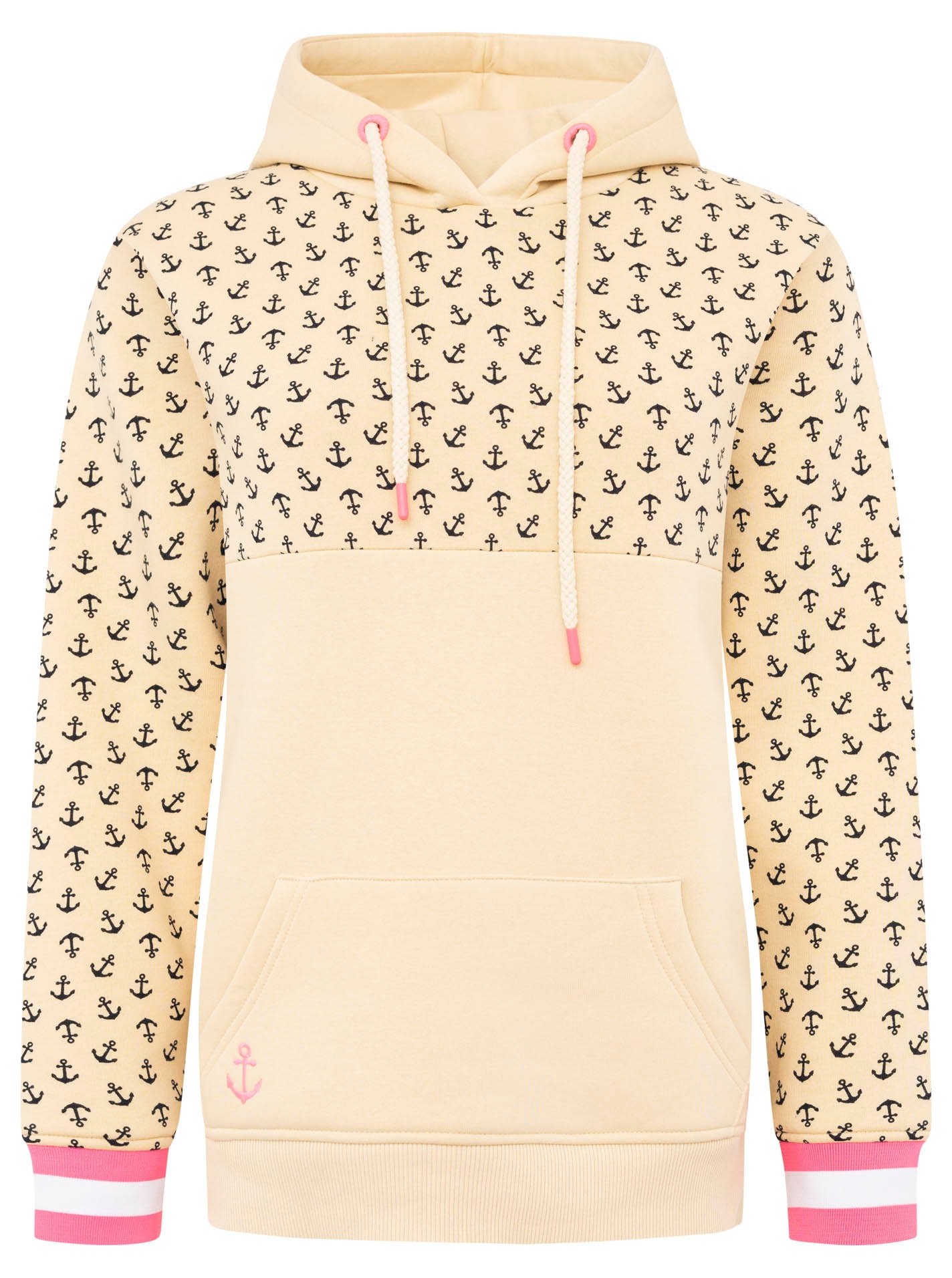 Zwillingsherz Hoodie »"Kleine Anker"«, mit kleinen Ankern und gestreiften Bündchen