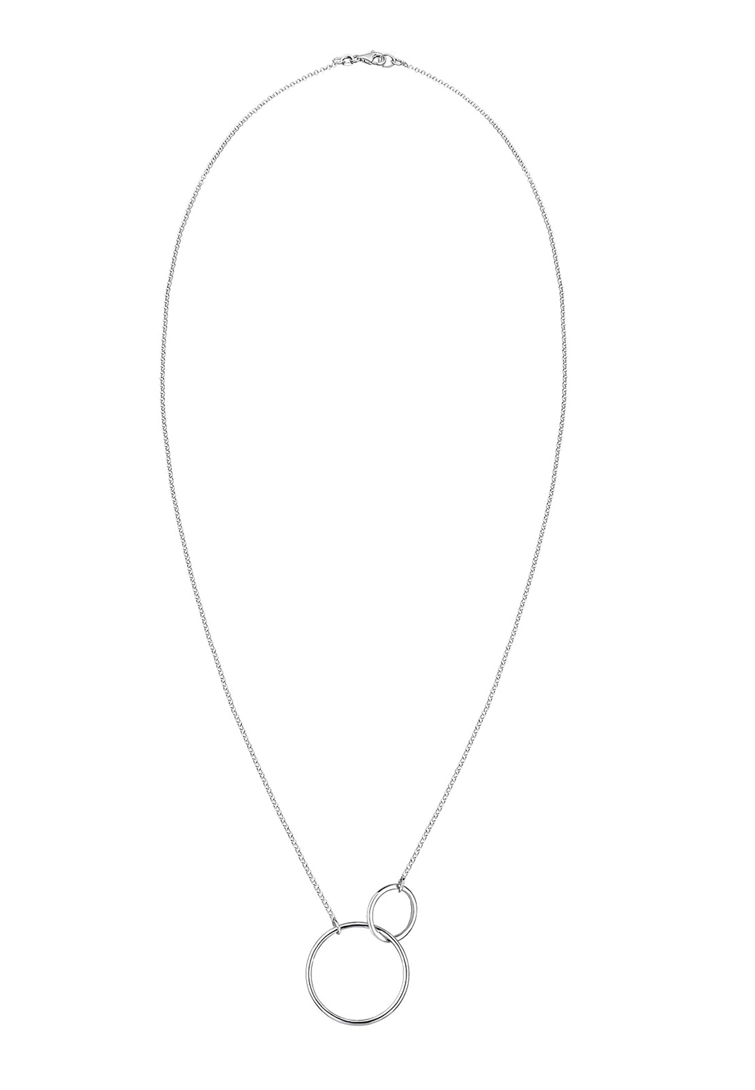 Elli Kette mit Anhänger »Halskette Kreis Rund Ring Schlicht 925 Silber«