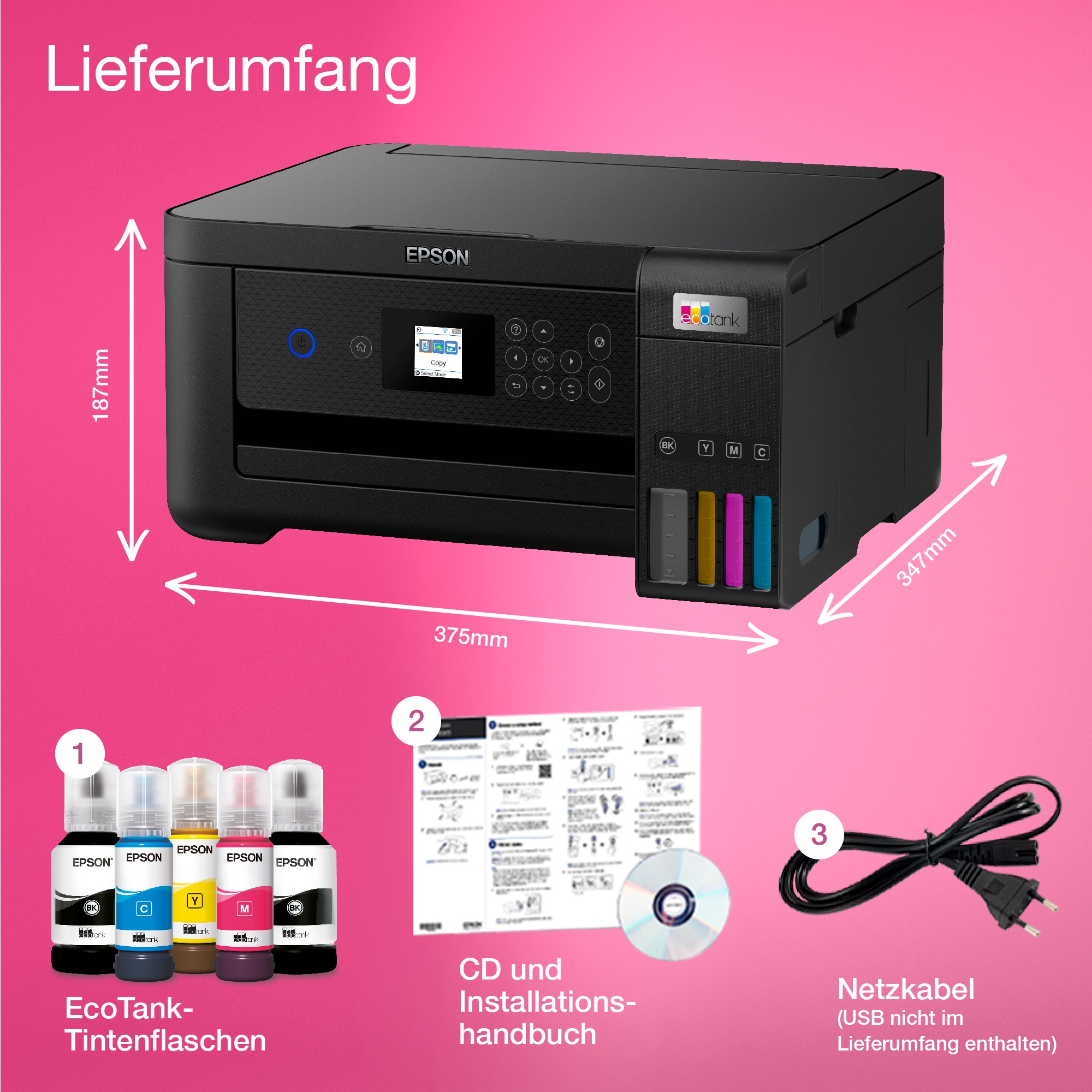 Epson Tintenstrahldrucker »EcoTank ET-2850«