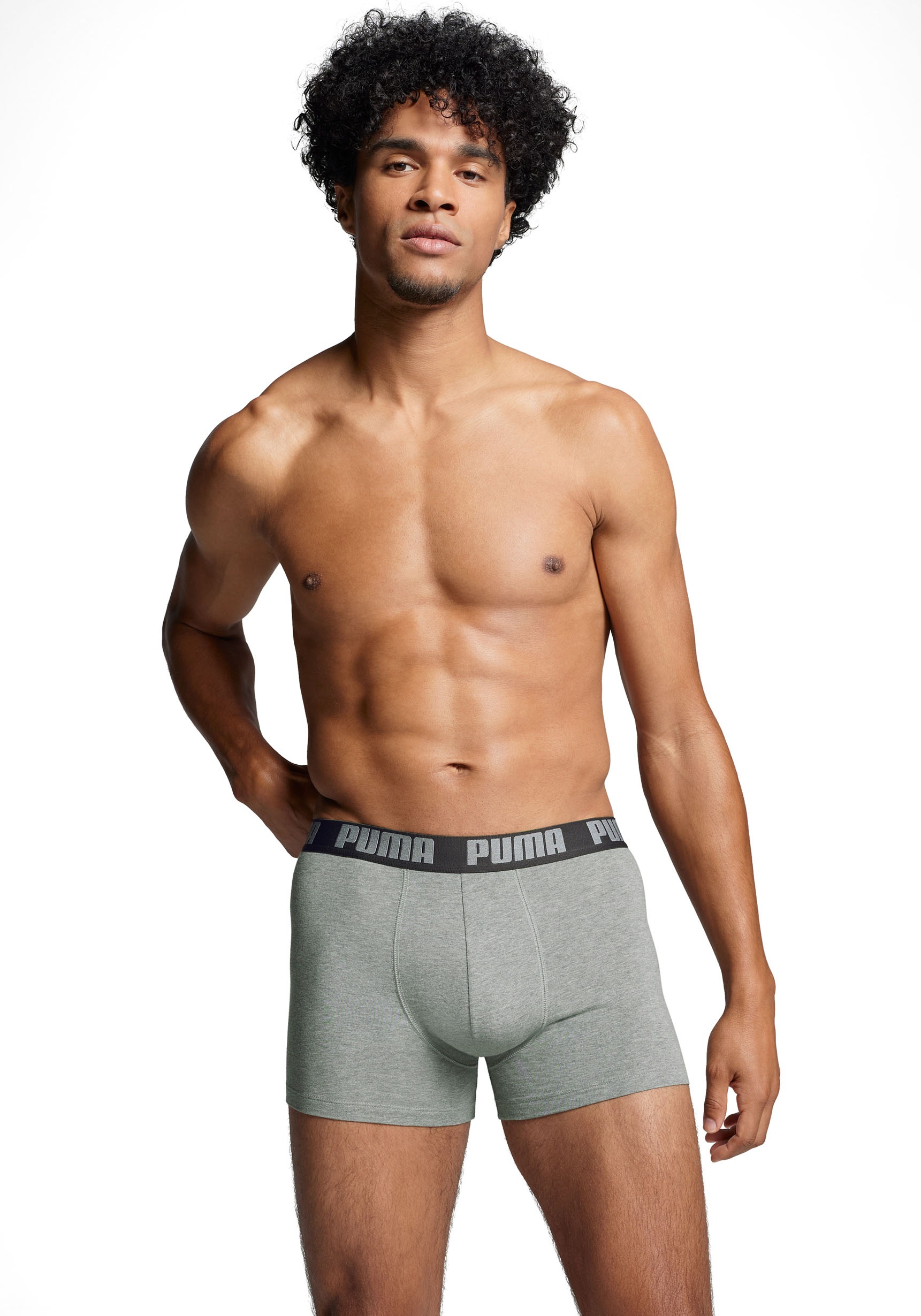 PUMA Boxer, (Packung, 2er-Pack), mit Puma Webbund