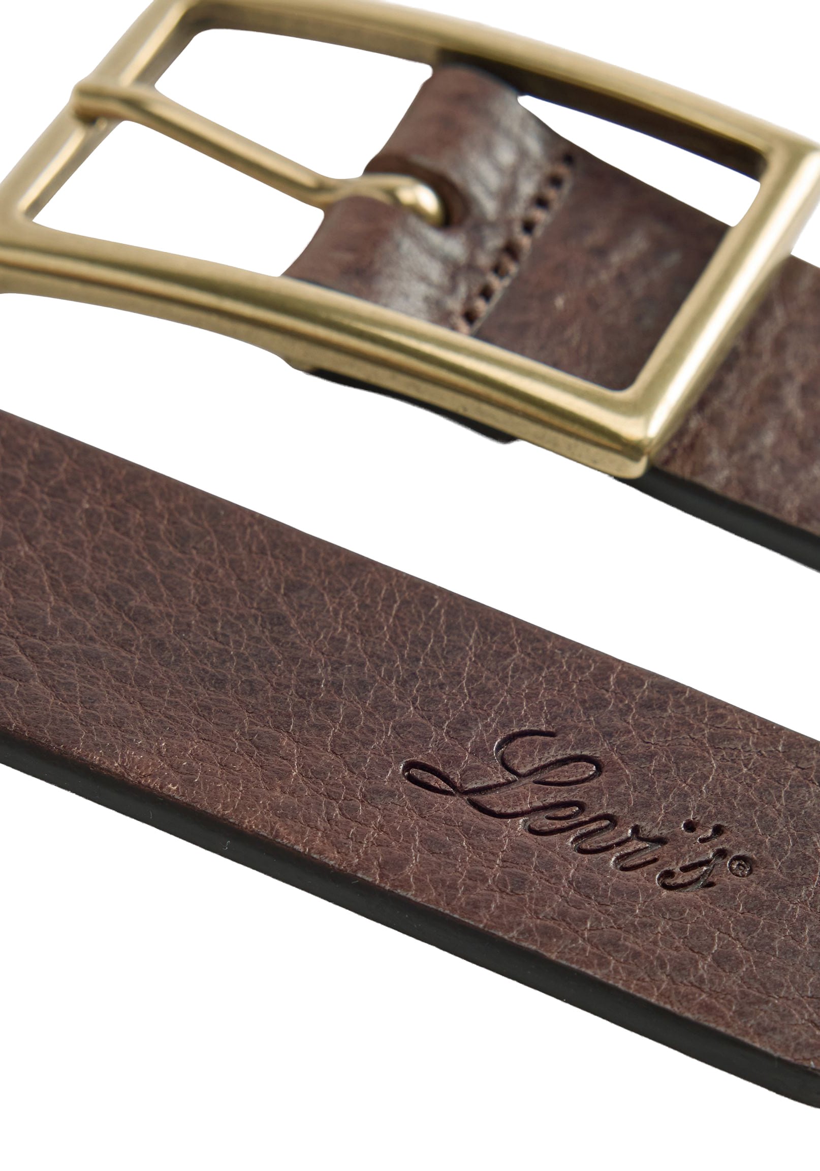 Levi's® Ledergürtel »RECTANGLE BELT« mit goldfarbener Schließe und Logoprägung