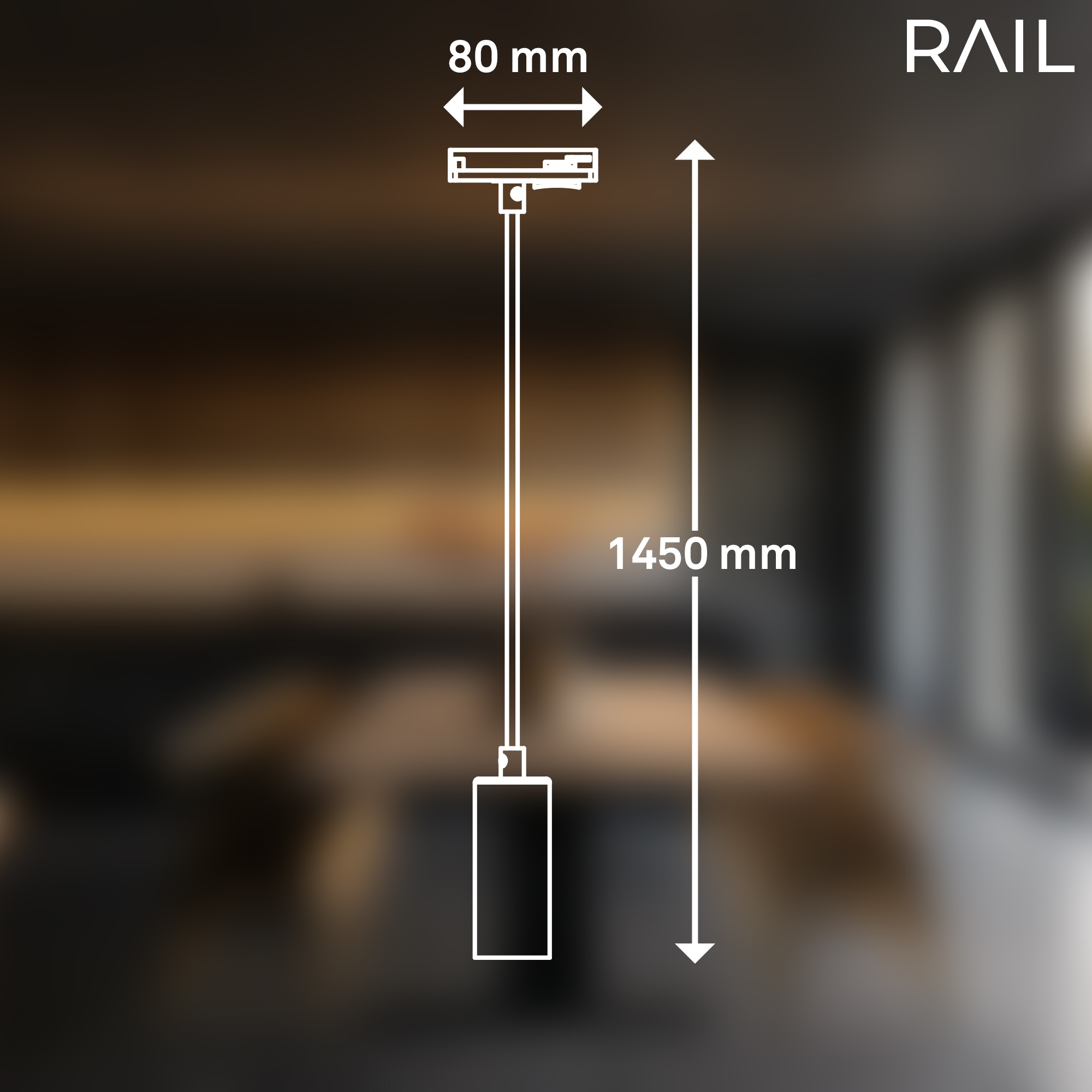 Briloner Leuchten Schienensystem-Leuchten »RAIL« LED-Board 1 Stk. LED Pendelleuchte 80x1500mm Schwarz 5,5W Schienensystem Rail Küche