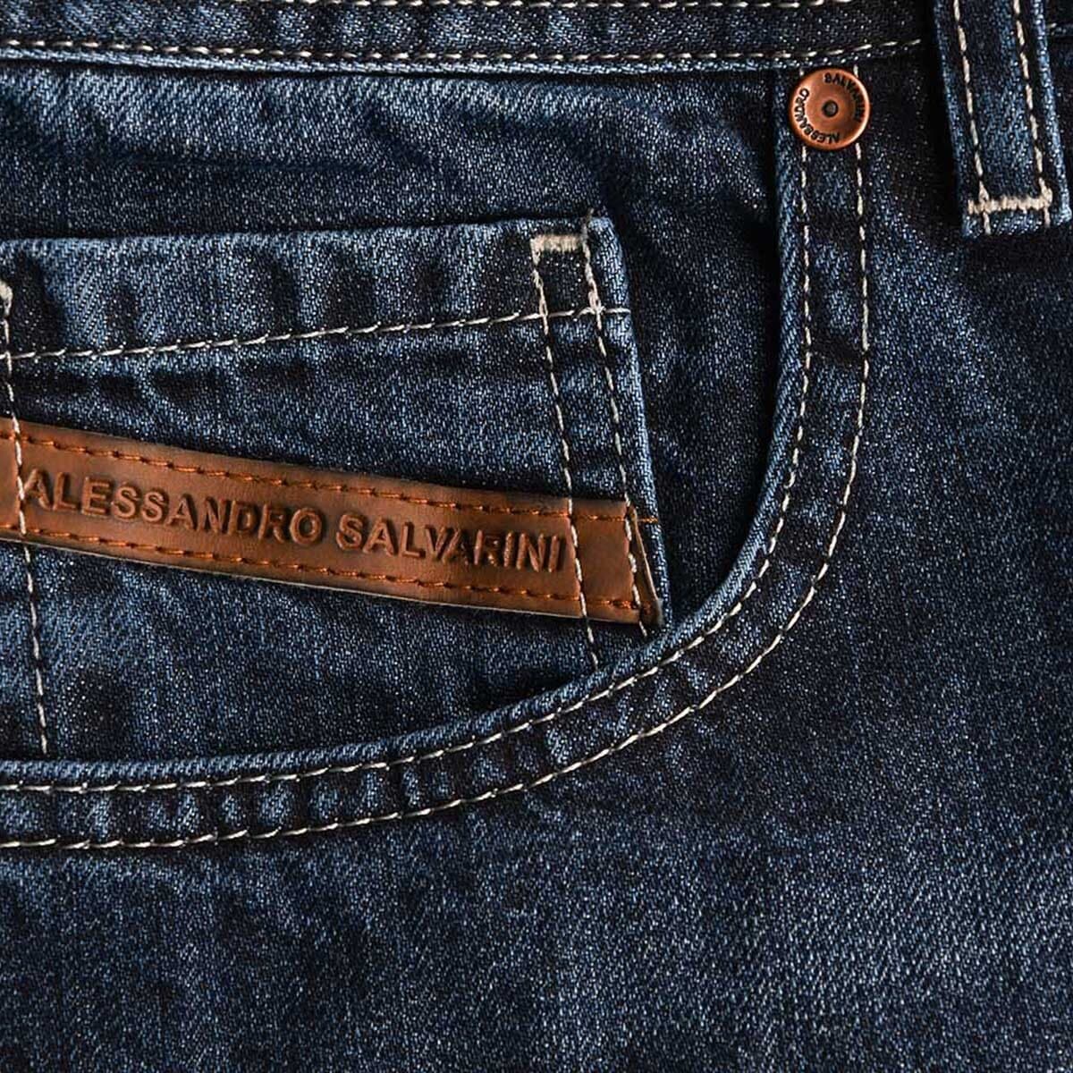 Alessandro Salvarini Comfort-fit-Jeans »A. Salvarini Marco Designer Herren Jeans Hose Basic Stretch Jeanshose Comfort Fit«