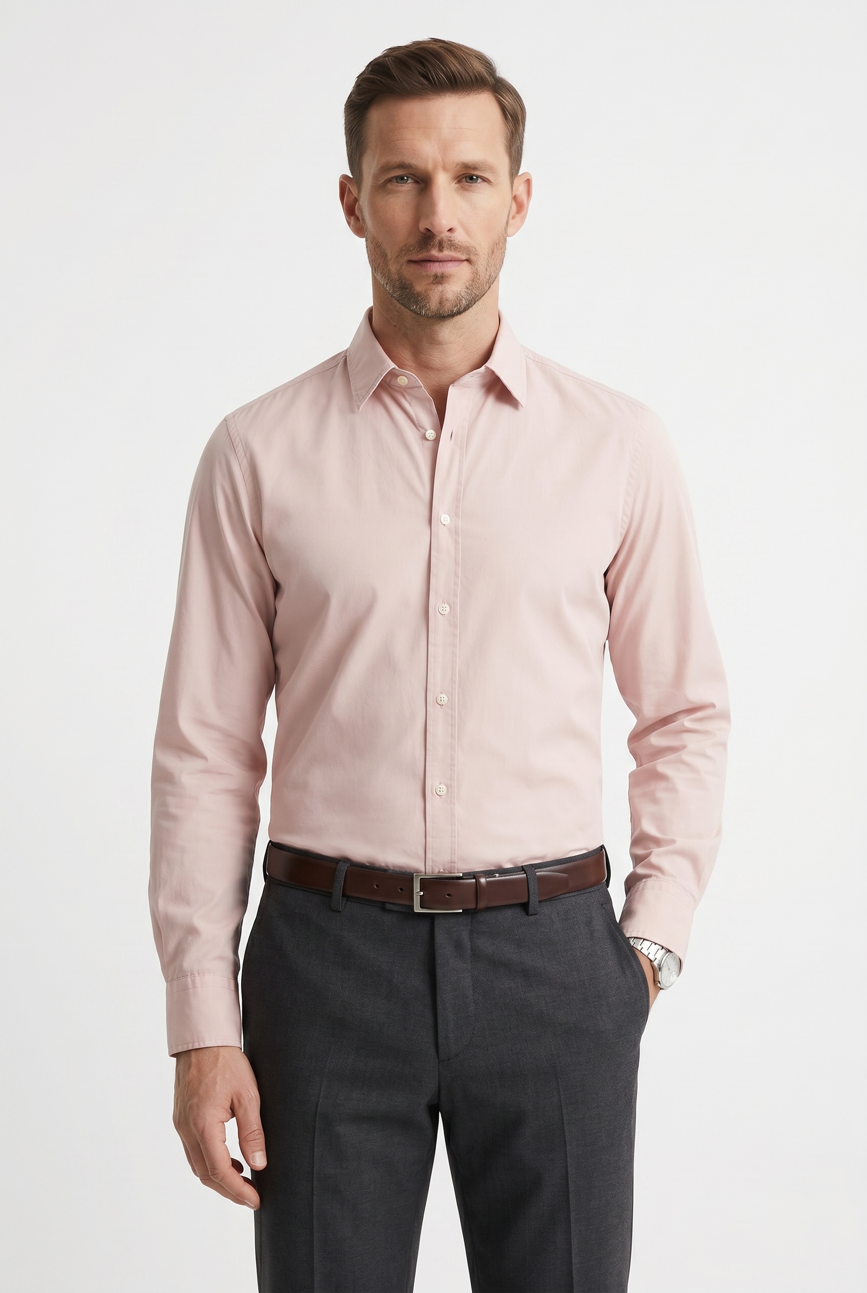 BOSS ORANGE Langarmhemd »Relegant« mit BOSS Stickerei