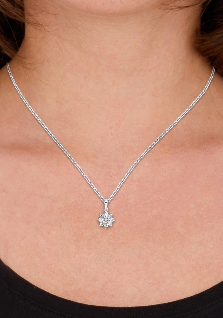 Amor Kette mit Anhänger »Blüte, 9238798«, mit Zirkonia (synth.)