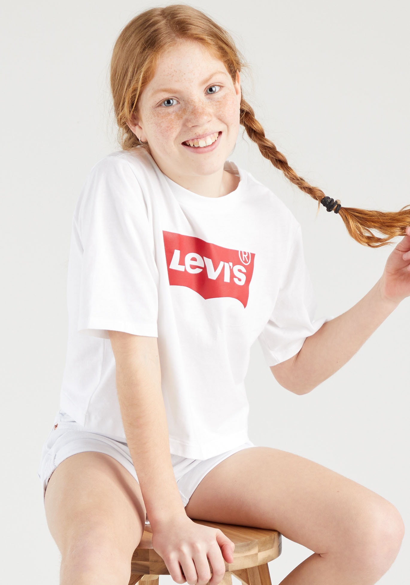 Levi's® Kids T-Shirt »BATWING CROPPED TEE«, for GIRLS