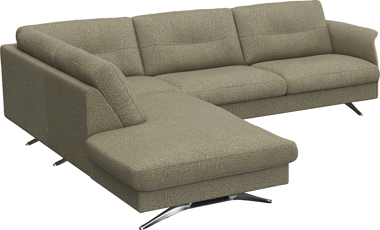 FLEXLUX Ecksofa »Glow, super bequem durch hochwertigem Sitzaufbau mit Federkern, L-Form« Skandinavisches Design, In hochwertiger Verarbeitung