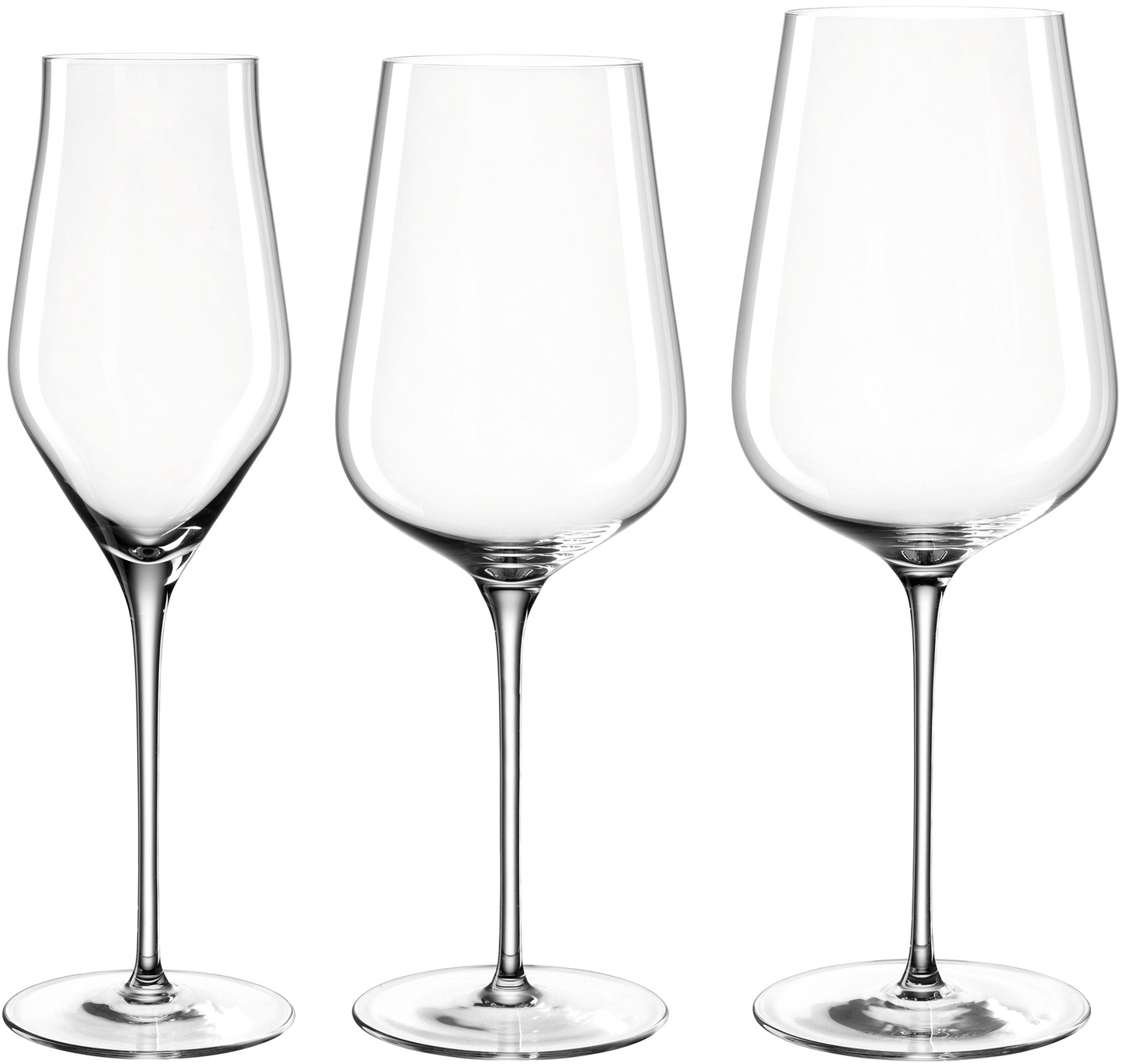 LEONARDO Gläser-Set »BRUNELLI«, Weißwein-, XXL 18 Rotweingläser) Champagner-, (Set, Chamapgnergläser-6 tlg., (je 6 6 3 Jahren mit Garantie Weissweingläser-6 Rotweingläser)