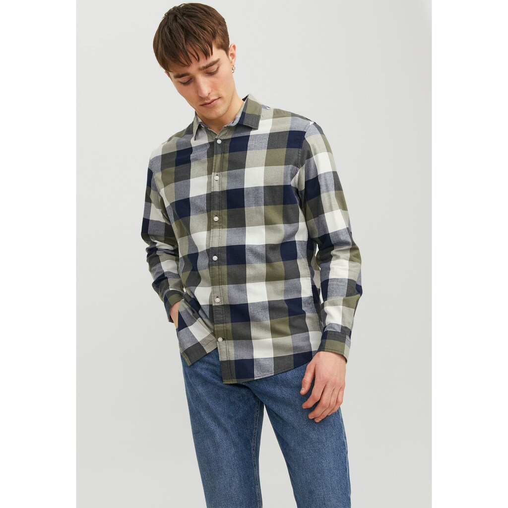 Jack & Jones Karohemd »JJEBUFFALO TWILL SHIRT LS SN«