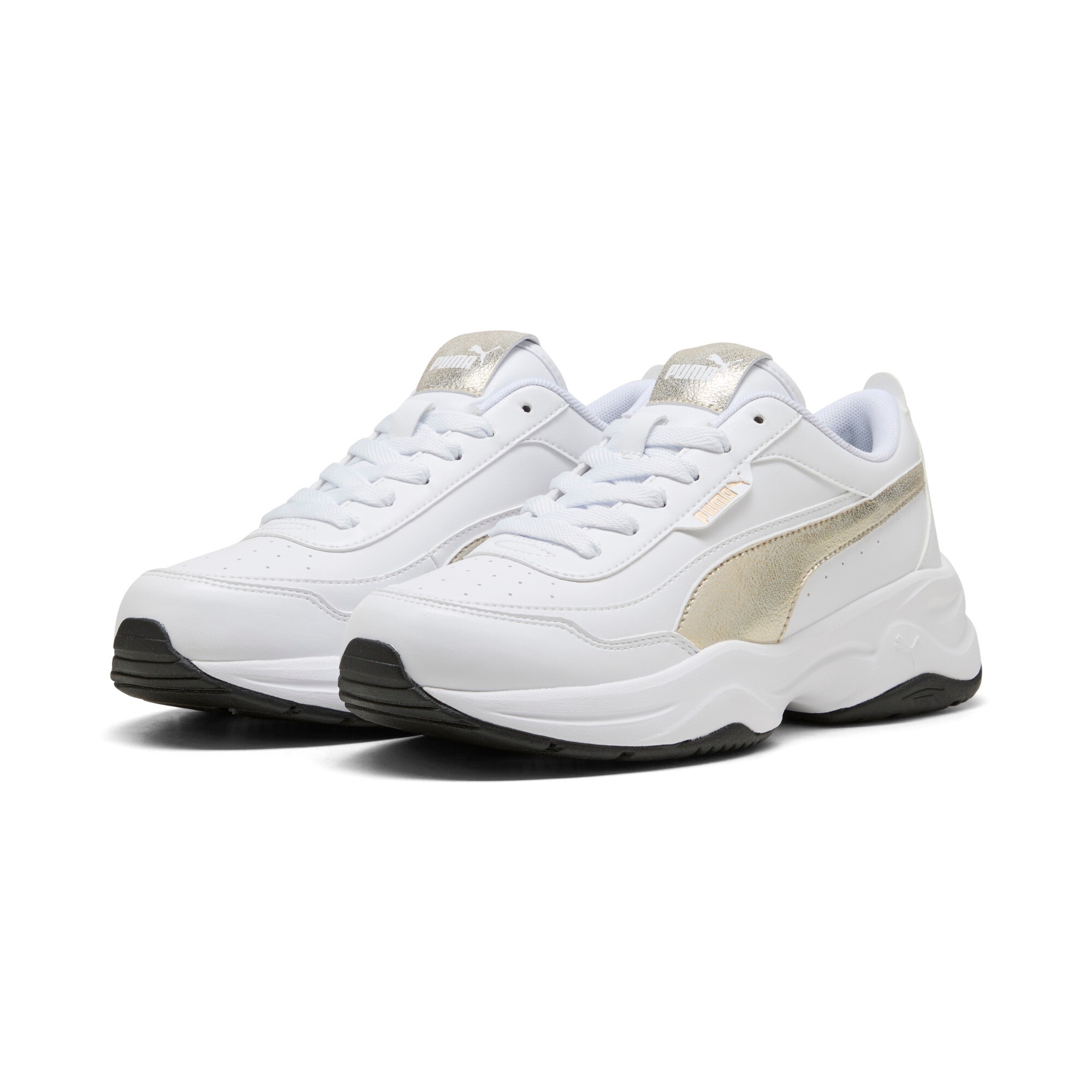 PUMA, Damen, Sneaker »CILIA MODE METALLIC WHISPER«, PUMA White-PUMA Gold-PUMA Black, 42, PUMA White-PUMA Gold-PUMA Black, Sneaker für sportliche 