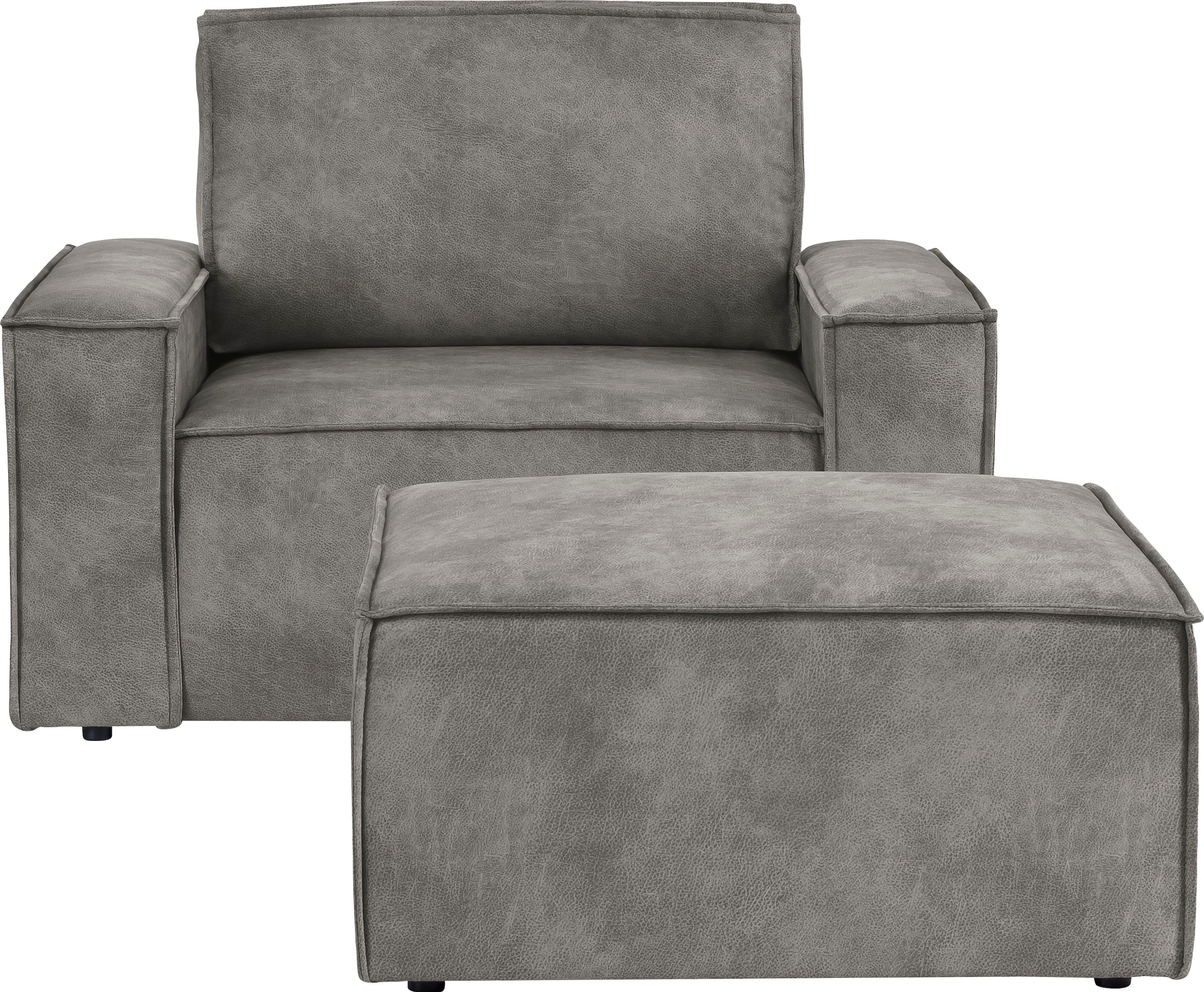Home affaire Sessel »SHERWOOD«, Loveseat und Hocker im Set, passend zur Polster-Serie SHERWOOD