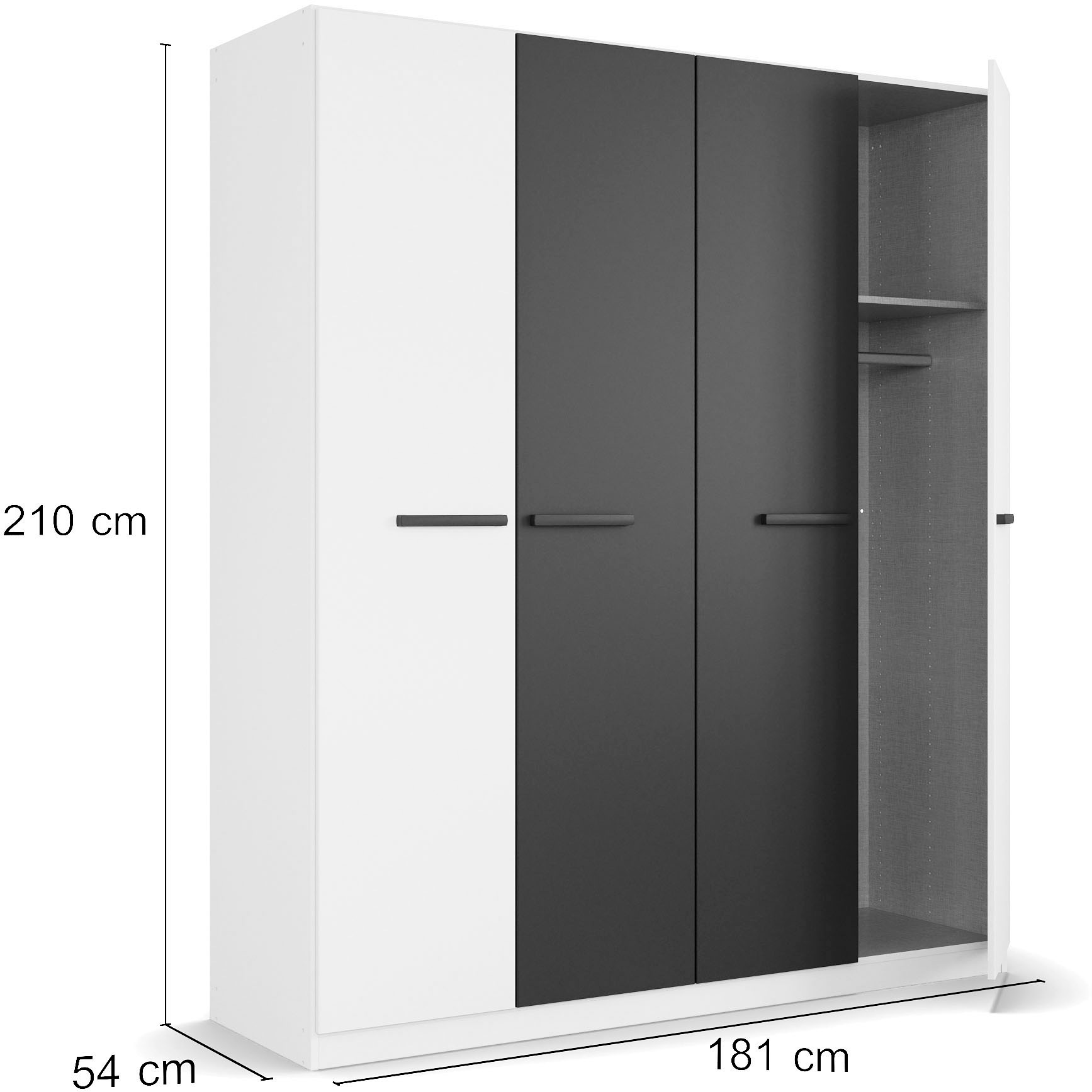 rauch Drehtürenschrank »Kleiderschrank Schrank Garderobe Garderobenschrank Stauraumwunder MODI«, optional mit Spiegel MADE IN GERMANY