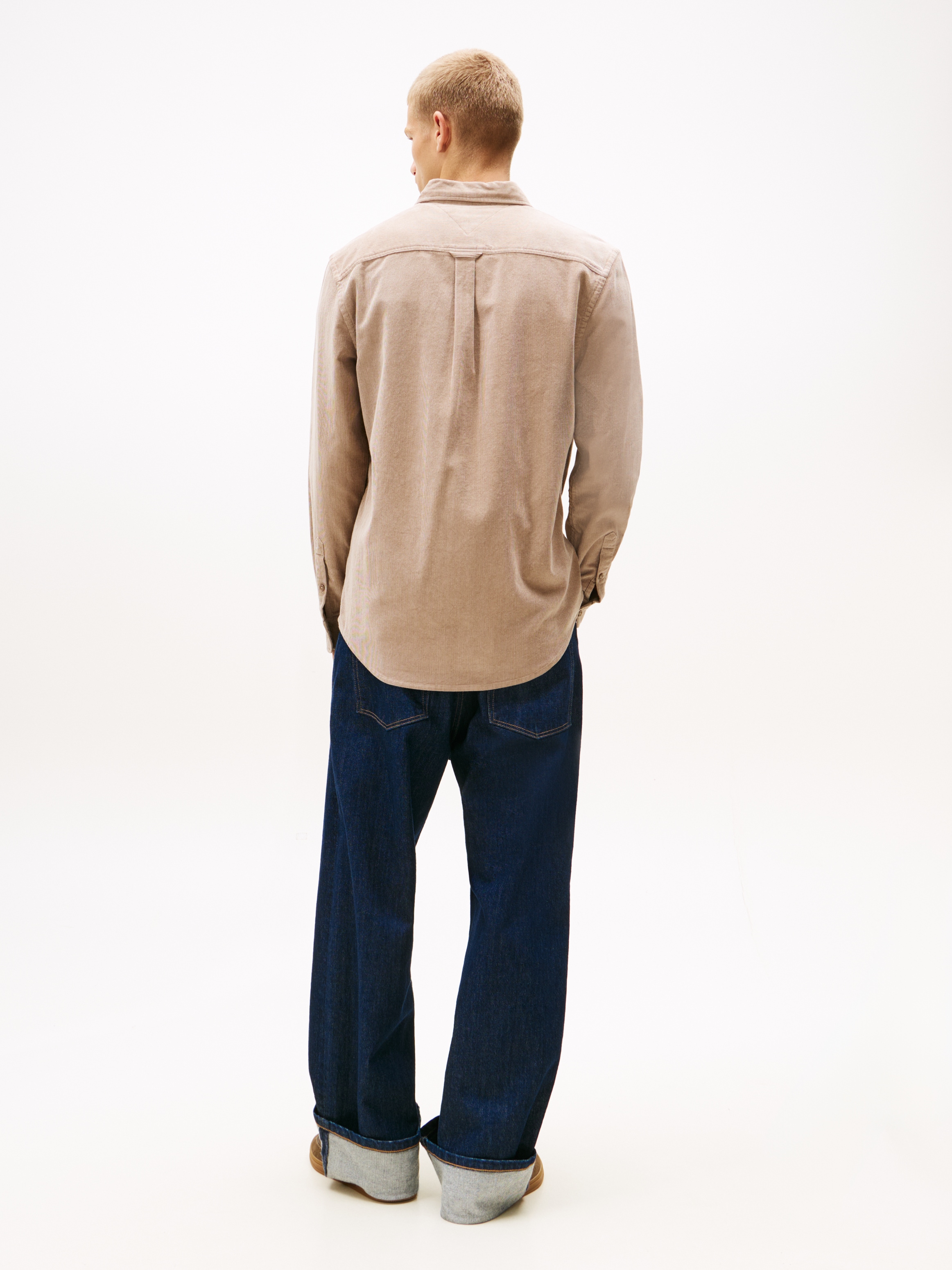 Tommy Jeans Langarmhemd »TJM BABY CORD SHIRT EXT«, Regular Fit, Button-down-Kragen