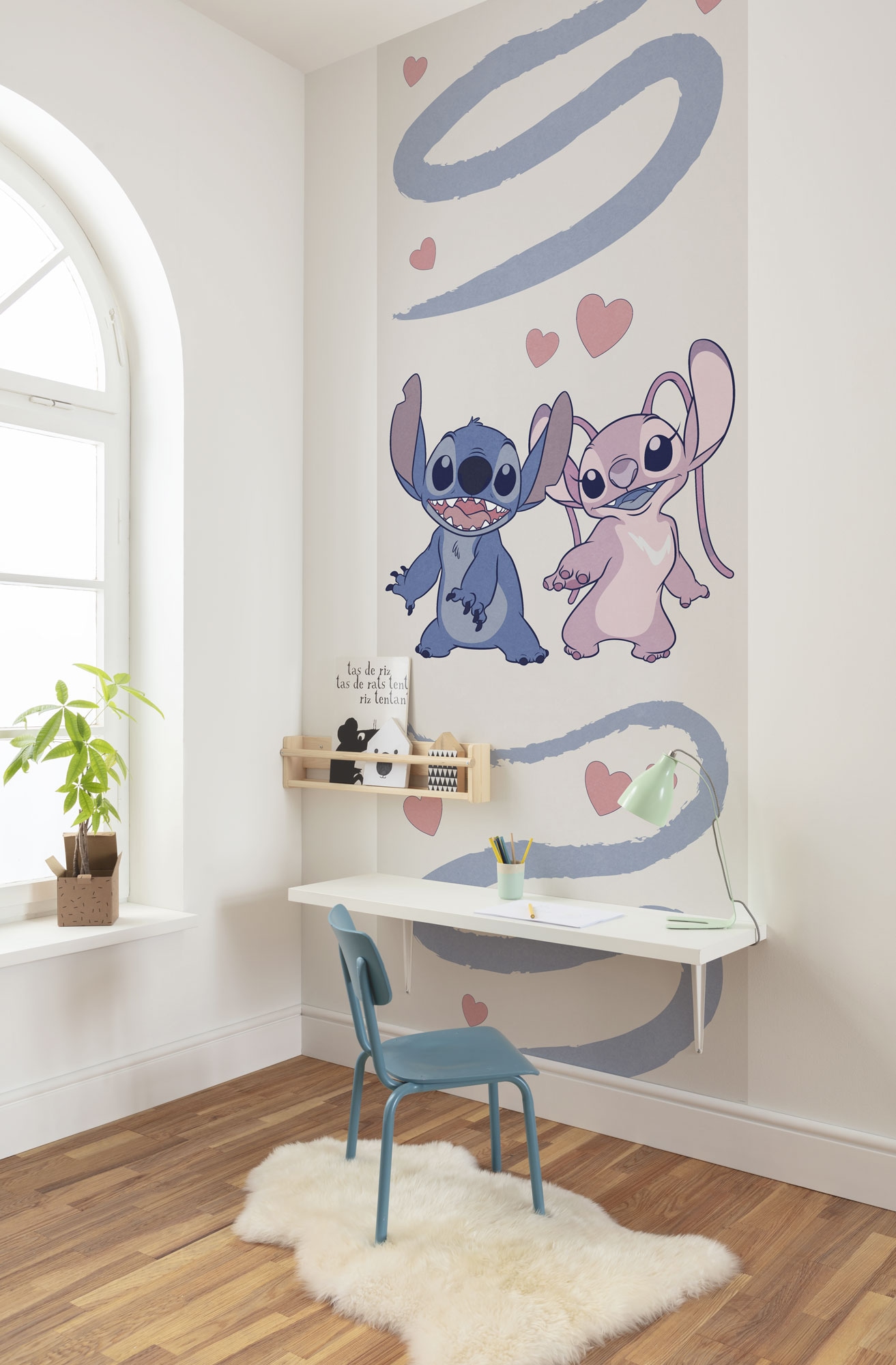 Papier peint panoramique enfant Stitch Ensemble pour Toujours
