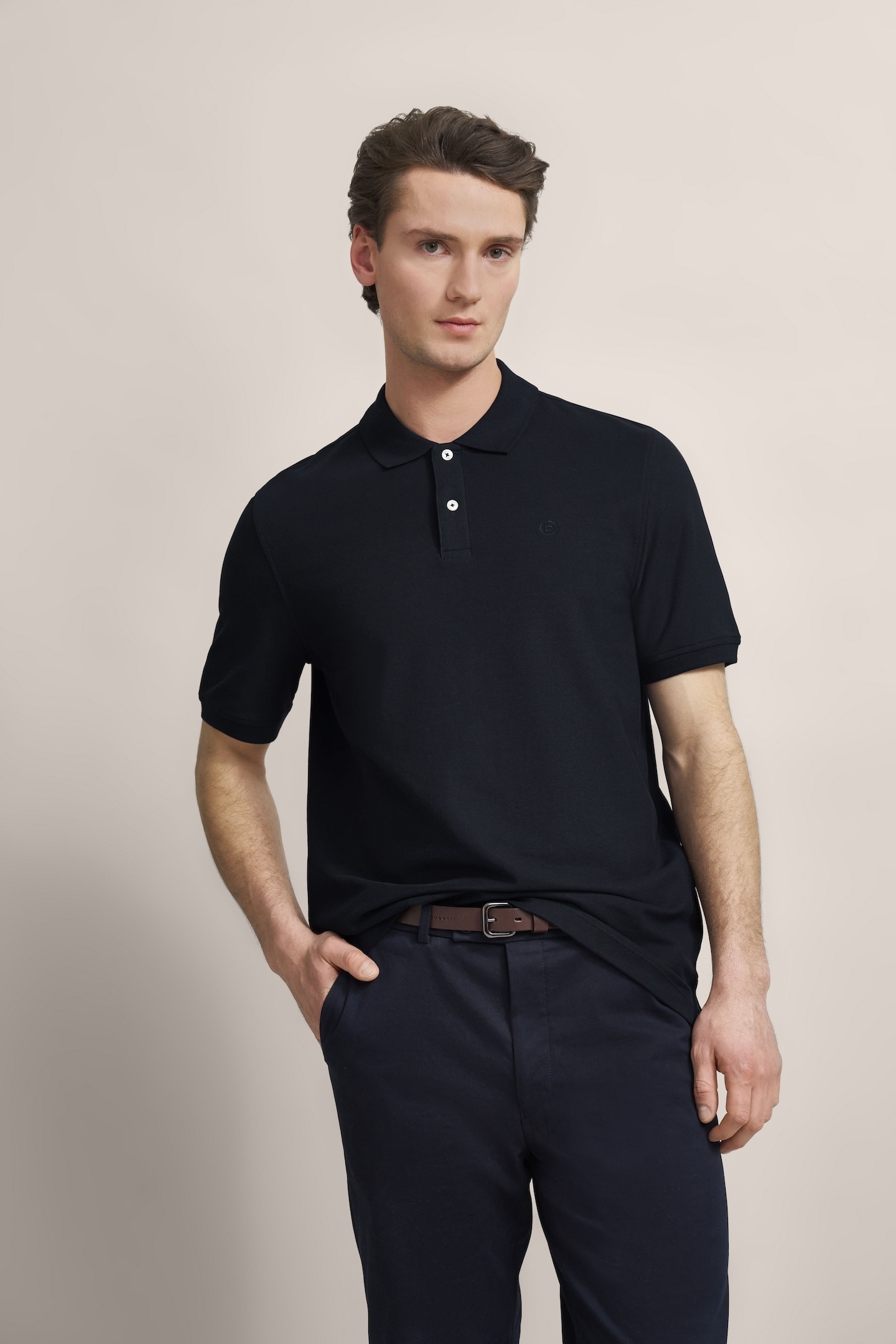 bugatti Poloshirt, mit körpernaher Passform