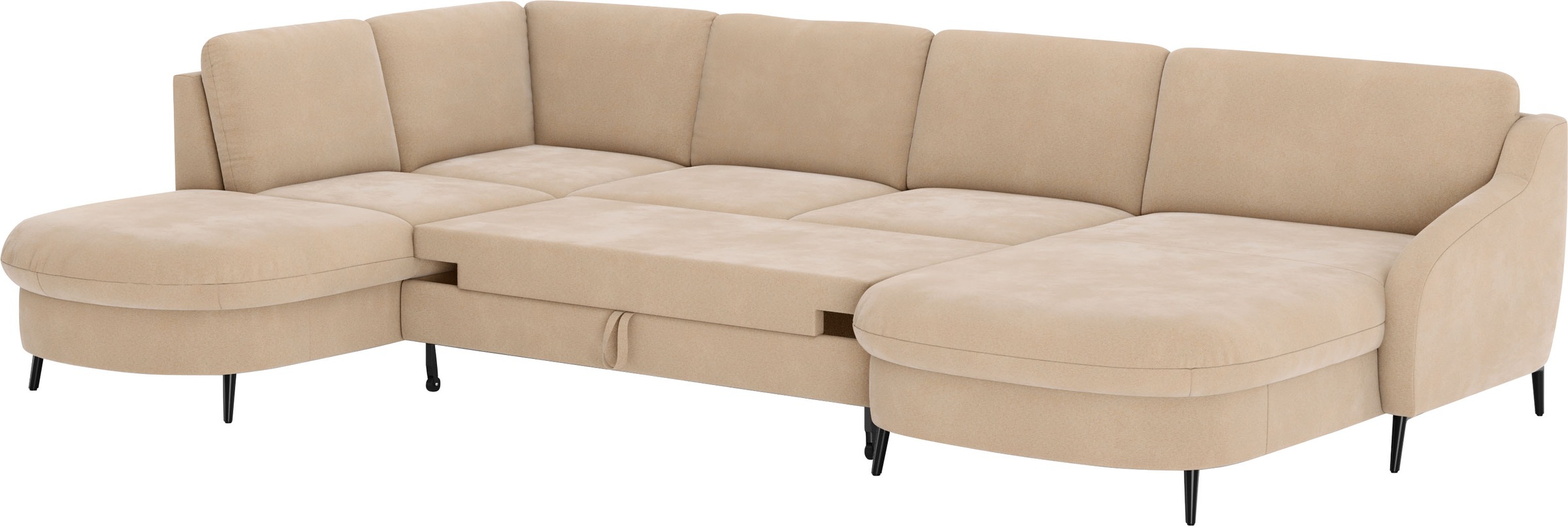 sit&more Wohnlandschaft »Soul U-Form«, wahlweise mit Bettfunktion und Bettkasten oder Schubkasten