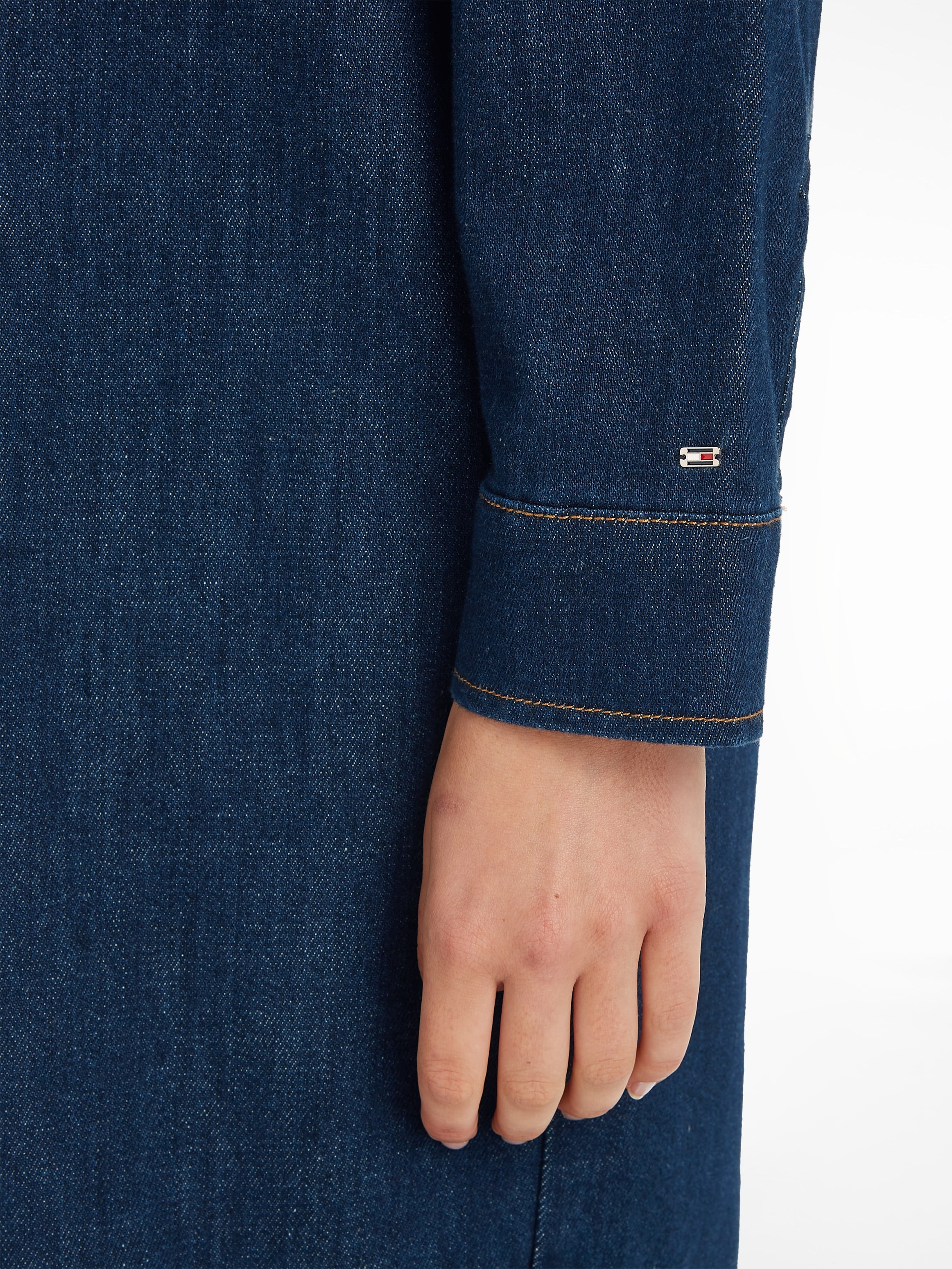 Tommy Hilfiger Jeanskleid »DNM LS SHIRT DRESS NALA«, mit durchgehender  Druckerleiste bei ♕