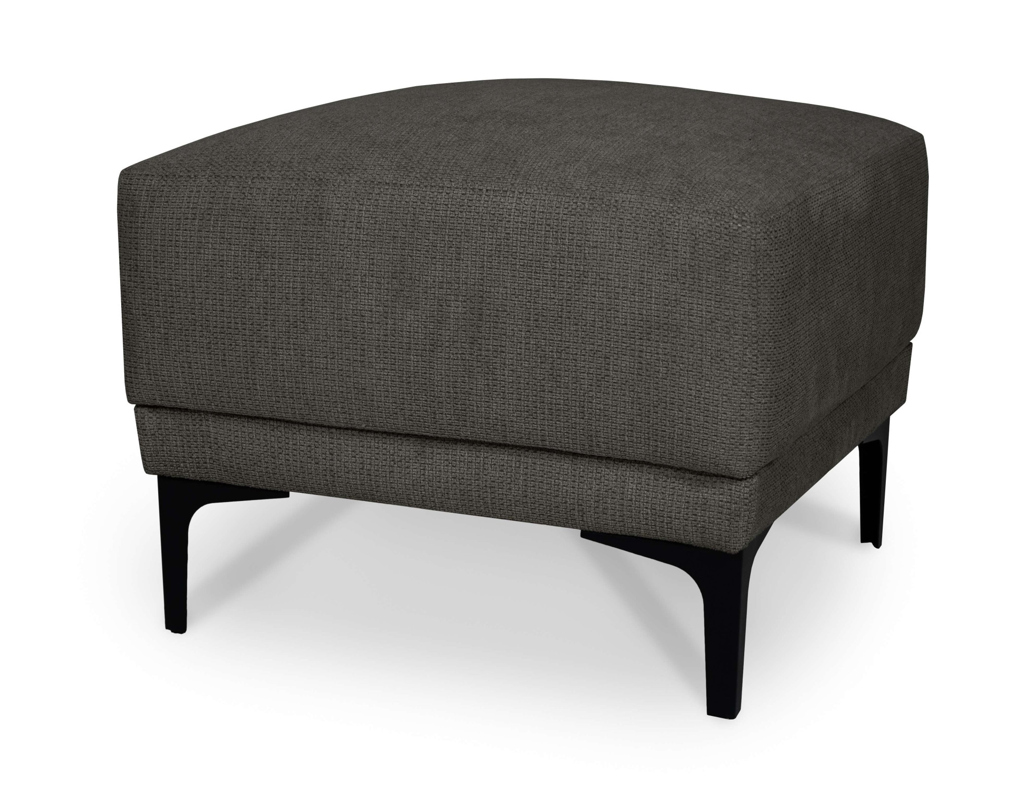 OTTO home Polsterhocker »Xander« 1 Stk. tlg. Breite 58 cm, Soft-Touch Chenille, schwarze Metallfüße