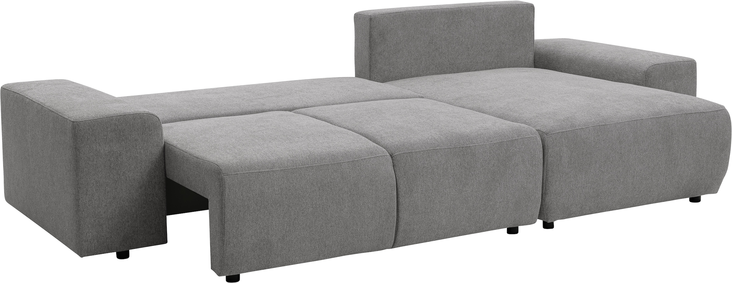 WERK2 Ecksofa »Riwa, modernes Sofa zum Kuscheln und Entspannen, Breite 300cm, L-Form«, Trendiges Ecksofa mit vielen Kissen, Schlaffunktion & Bettkasten