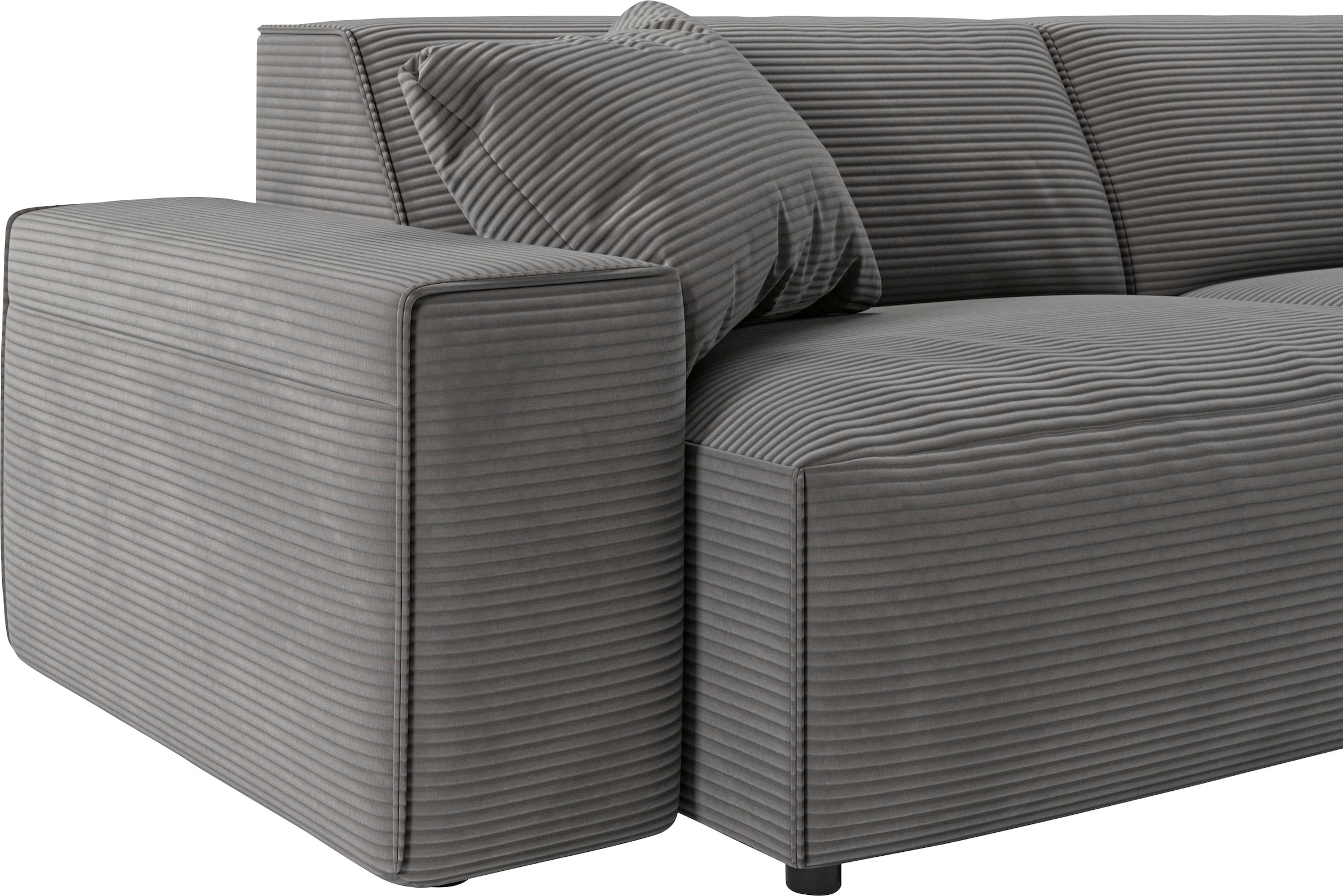 andas Ecksofa »Glimminge auch in Breitcord, Feincord, Bouclé + Easy care-Bezug«, L-Form, Breite 294, Zierkissen