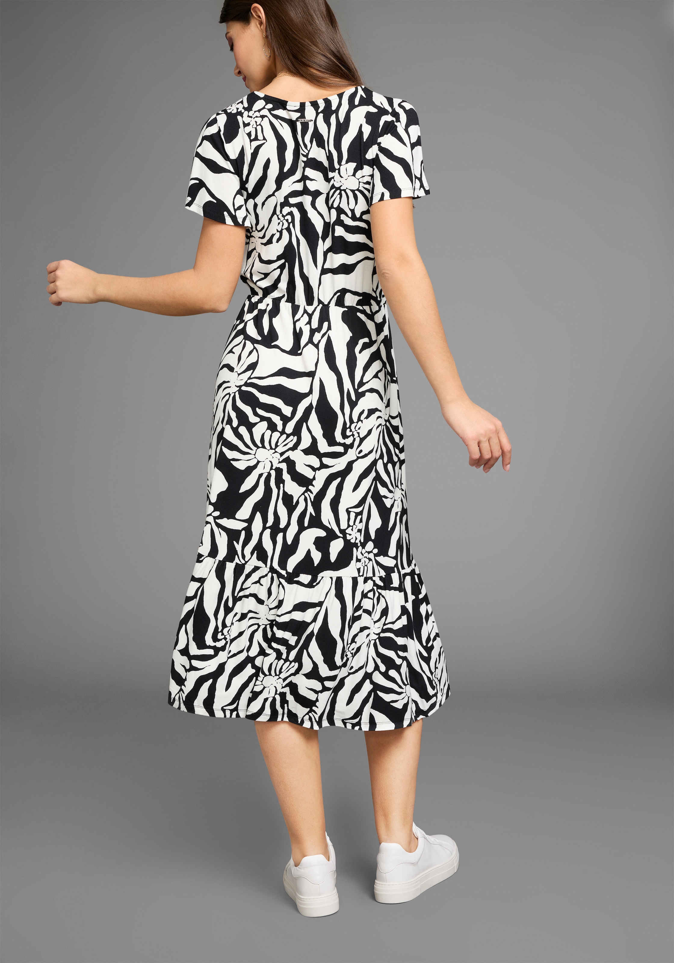 Laura Scott Sommerkleid, im auffälliger Zebra-Optik mit Flügel-Ärmeln - NEUE KOLLEKTION