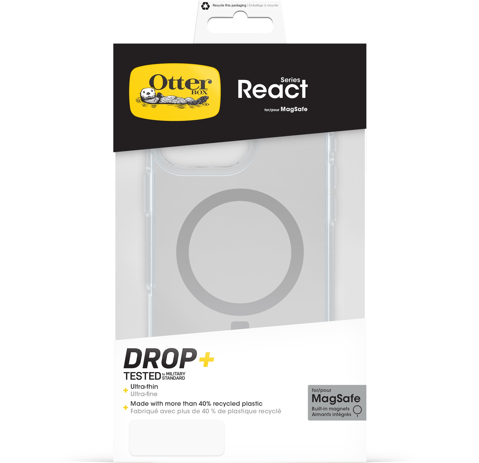 Otterbox Handyhülle »React für Apple iPhone 16 Pro Max«, iPhone 16, Backcover, Schutzhülle, Handyschutzhülle, Case, Schutzcase, stoßfest