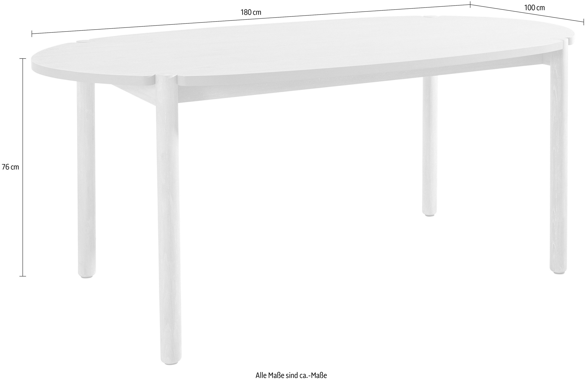 s.Oliver Esstisch »Illija« in ovaler Form, gefertigt aus Eschenholz und MDF mit Furnier