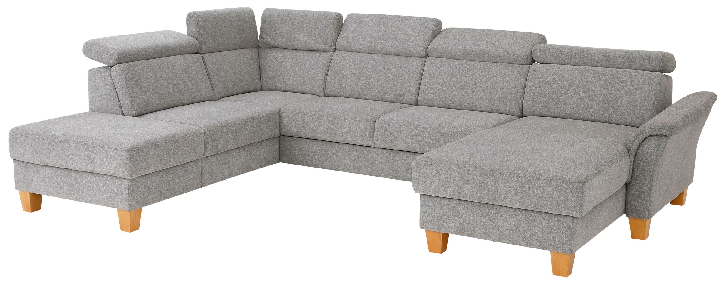 Home affaire Wohnlandschaft »Conville U-Form«, Kopfteilverstellung wahlweise mit Bettfunktion und Bettkasten