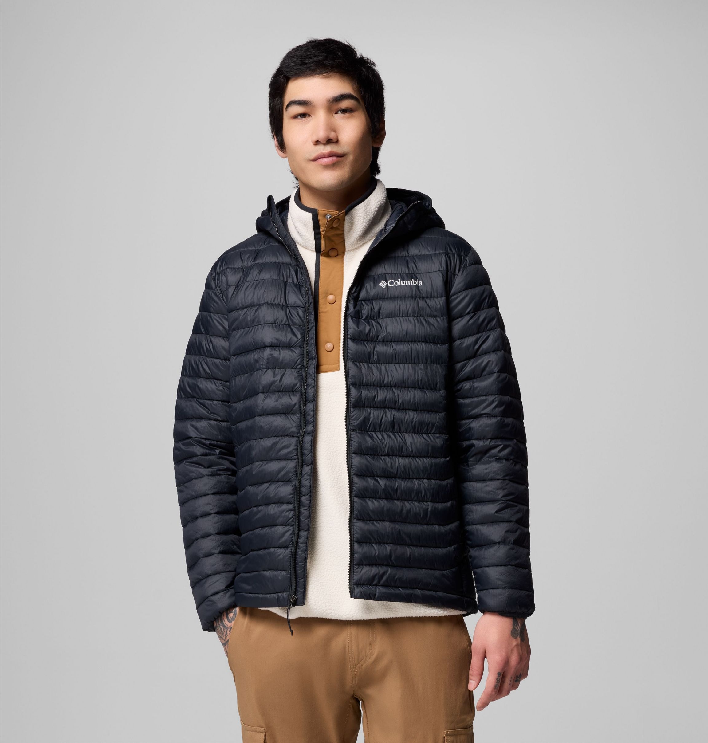 Columbia Steppjacke »POWDER PASS HOODED JACKET«, (1 St.)
