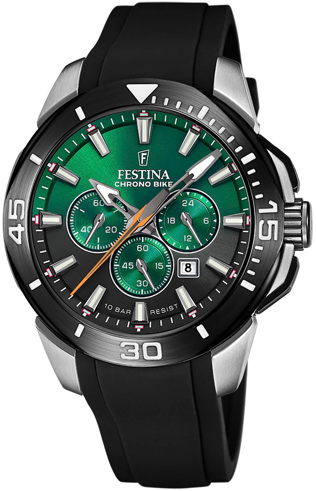 Festina Chronograph »Chrono Bike« Armbanduhr, Quarzuhr, Herrenuhr, Stoppfunktion, bis 10 bar wasserdicht