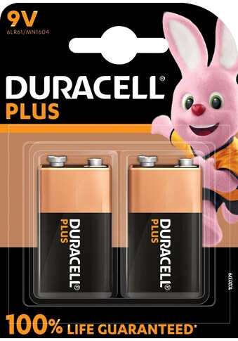 Duracell Batterie »Plus«, 6LR61, (Packung, 2 St.) kaufen