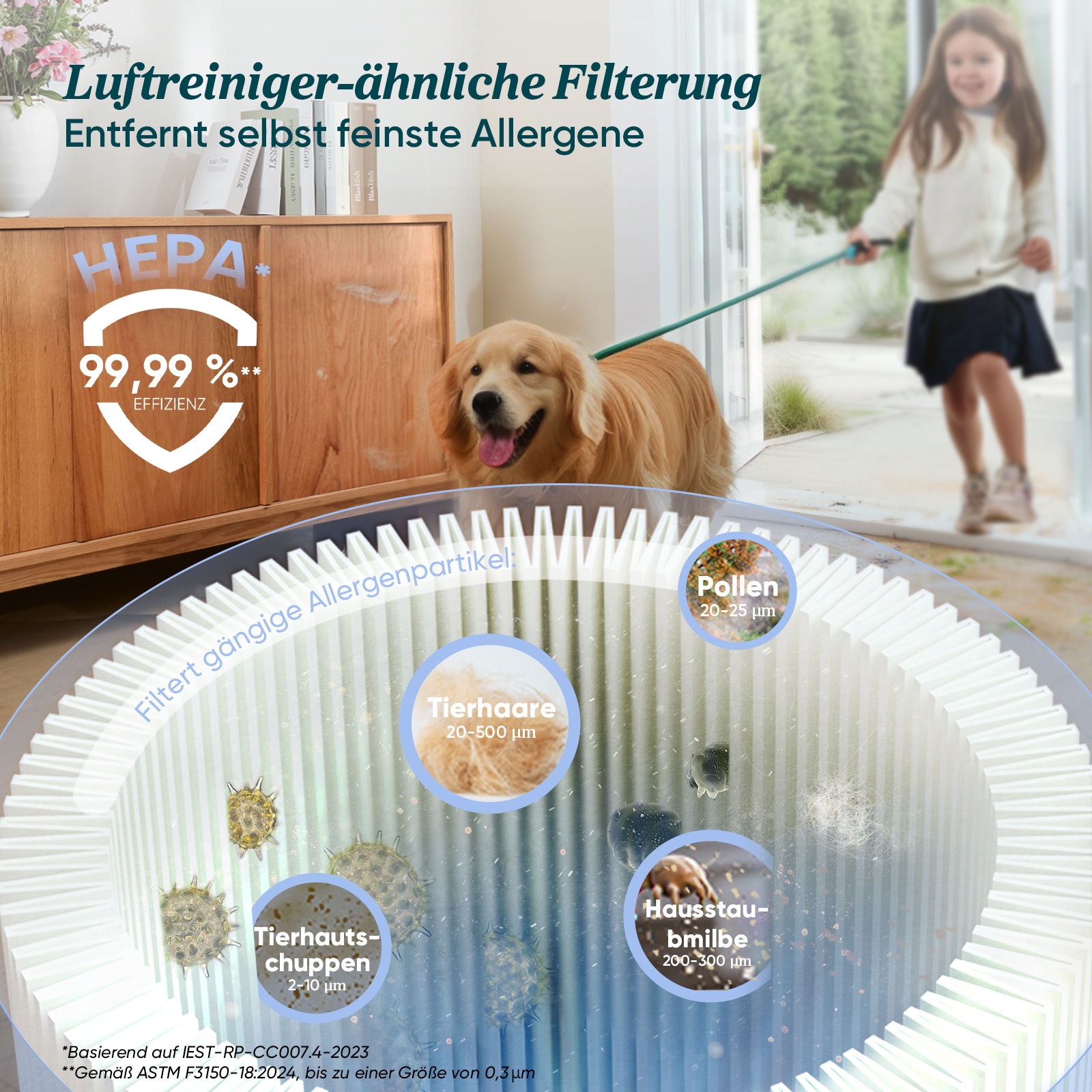 Levoit Akku-Bodenstaubsauger »LVAC-300 Plus« 99,99% HEPA-Filtration, Anti-Tangle, LED-Display, bis zu 60 Minuten