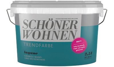 SCHÖNER WOHNEN-Kollektion Wand- und Deckenfarbe »Trendfarbe, matt«, 2,5 Liter, Lagune,... kaufen
