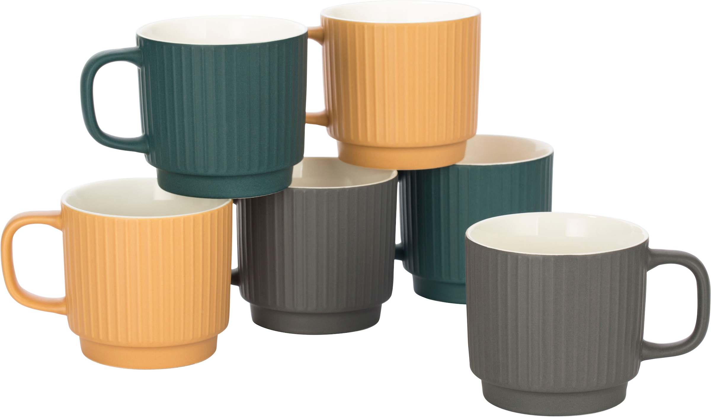 Retsch Arzberg Becher »NATURE« reliefiertes Porzellan mit kleinem Standfuß in topaktuellen Farben