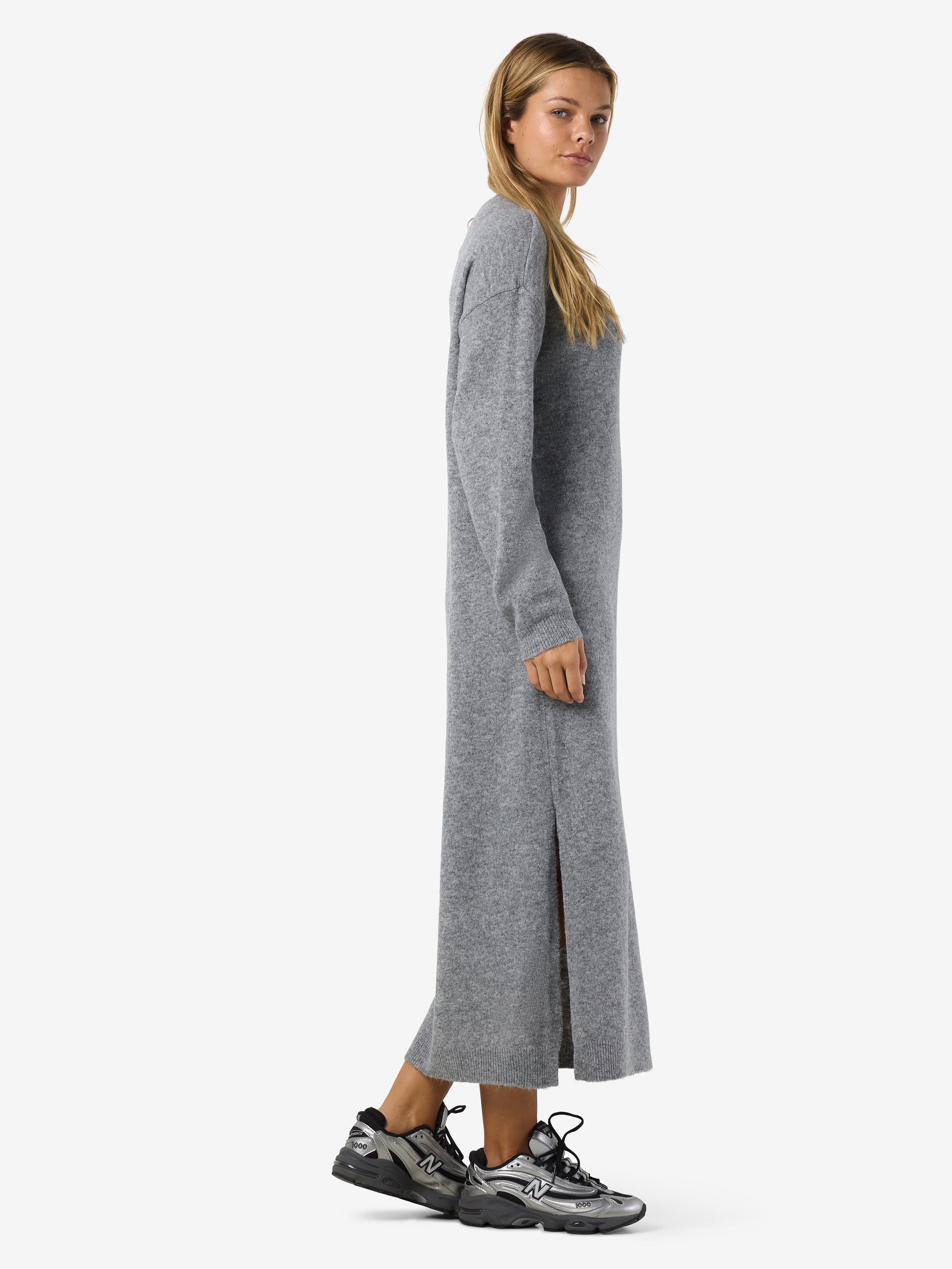 Noisy may Strickkleid »NMLIZETTE L/S MIDI KNIT DRESS NOOS« Materialmix, regular fit, mit Wolle