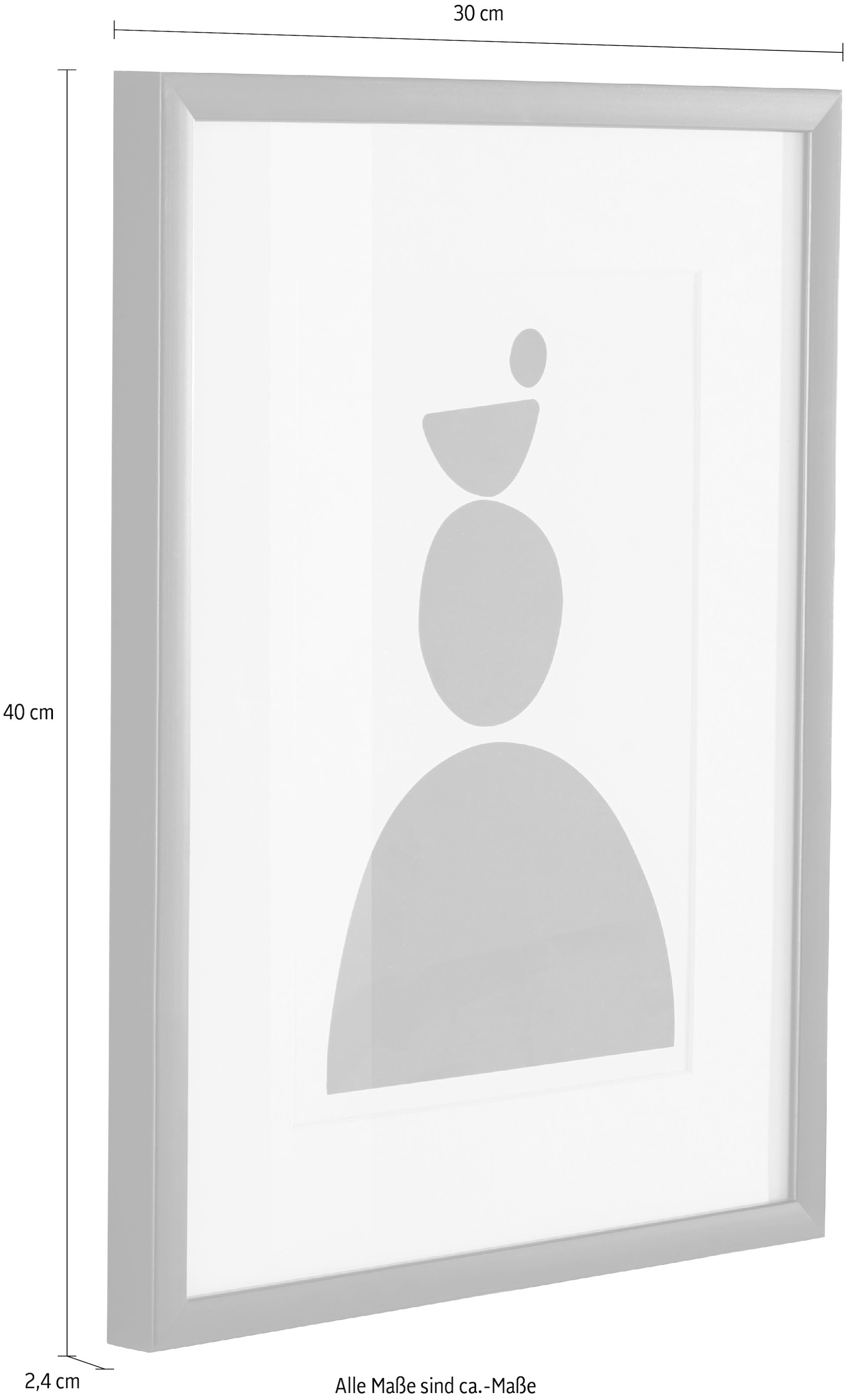 LeGer Home by Lena Gercke Bild »Black is Beautiful III« Abstrakt | Kunst | Modern | Schwarz-Weiß 1 Stk. tlg. HD Premium Poster-Druck inkl. Holzrahmen