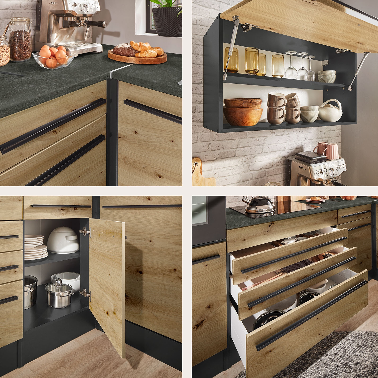 BASIC by Balculina Winkelküche »Jazz« Stellbreite 320/175 cm, wahlweise mit E-Geräten