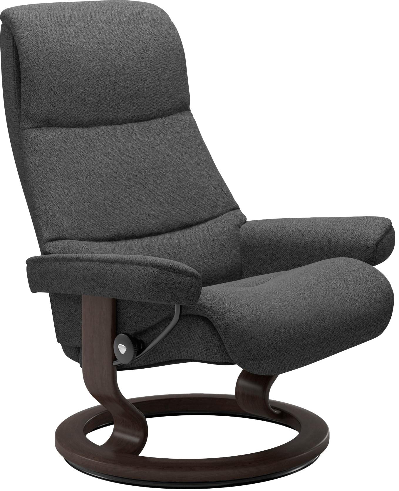 Stressless® Relaxsessel »View«, (Set, Relaxsessel mit Hocker), mit Classic Base, Größe M,Gestell Wenge