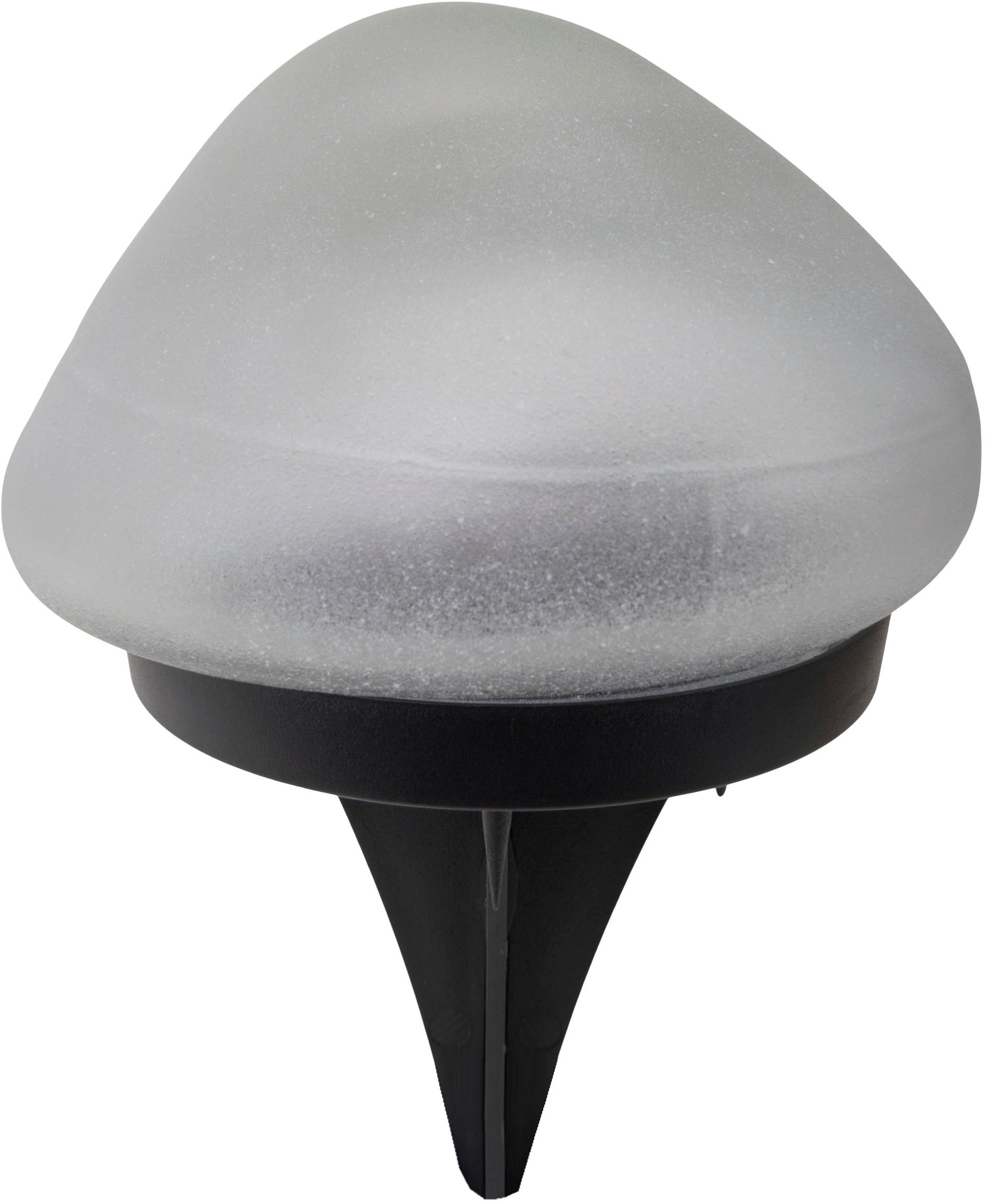 näve LED Solarleuchte »Guri« LED-Modul 2 Stk. Warmweiß 2er Set Dekoerdspieß, transparent/schwarz, Glassteinoptik, warmweiß