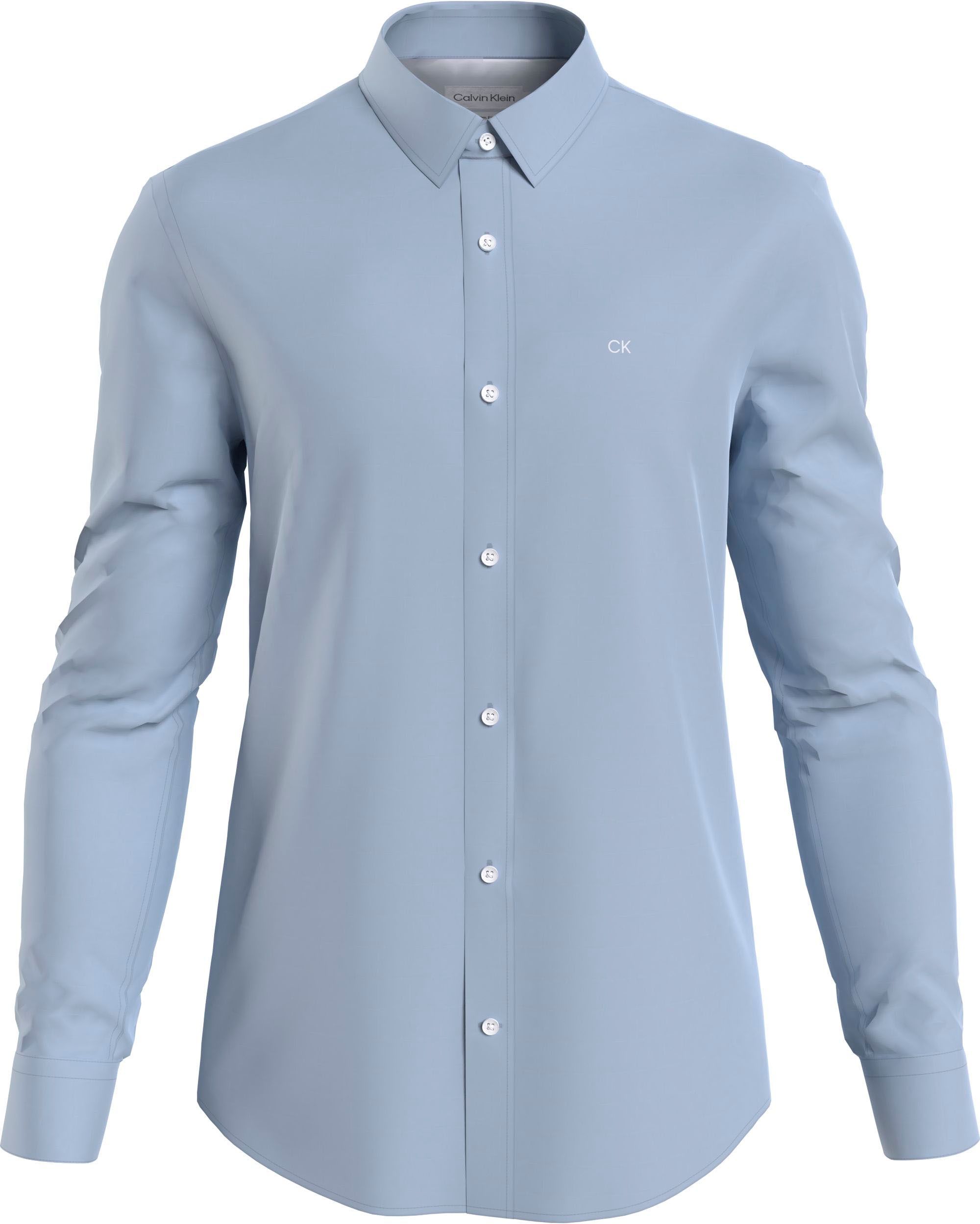 Langarmhemd »BT_STRETCH POPLIN SLIM SHIRT«, in großen Größen mit durchgehender...