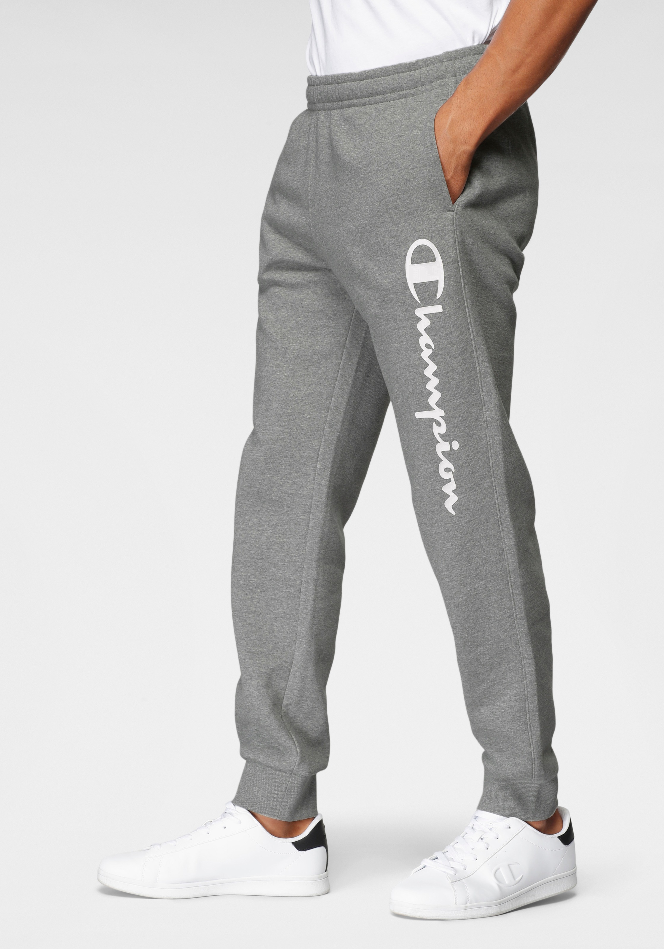 champion logo track pants