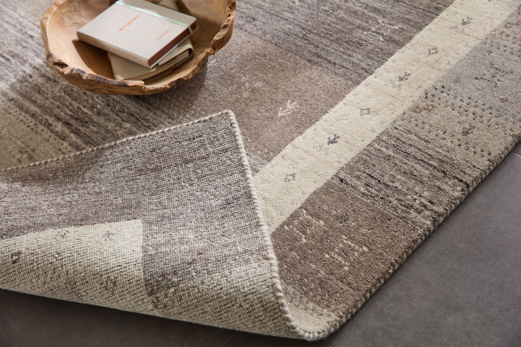 THEKO Wollteppich »Memu ZO-7406-24« rechteckig 12 mm Höhe Gabeh Design, reine Wolle, besonders flach, handgewebt, warme Farben