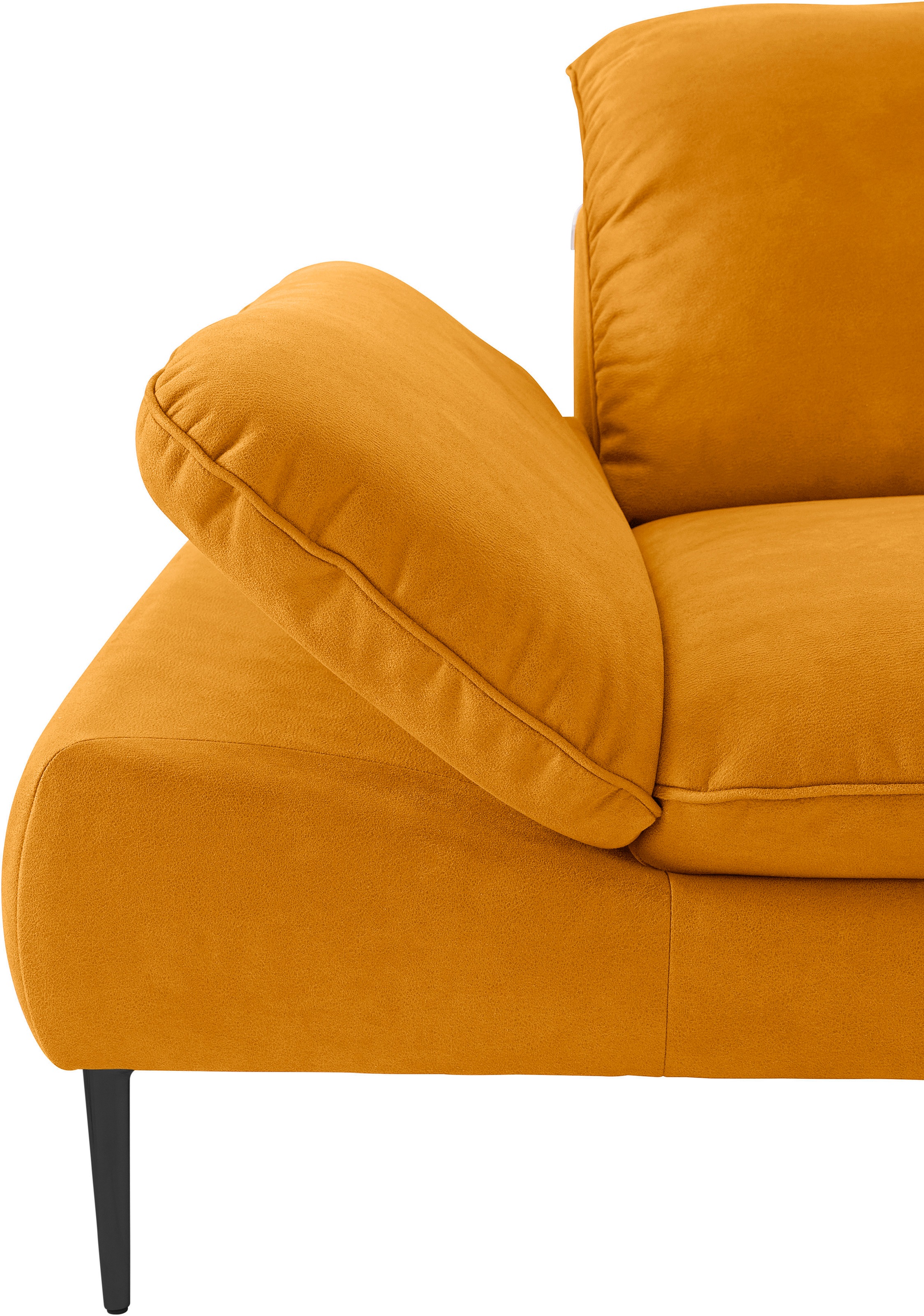 W.SCHILLIG Ecksofa »enjoy&MORE, Designsofa, elegant und bequem, L-Form«, Sitztiefenverstellung, Füße schwarz pulverbeschichtet, Breite 310 cm