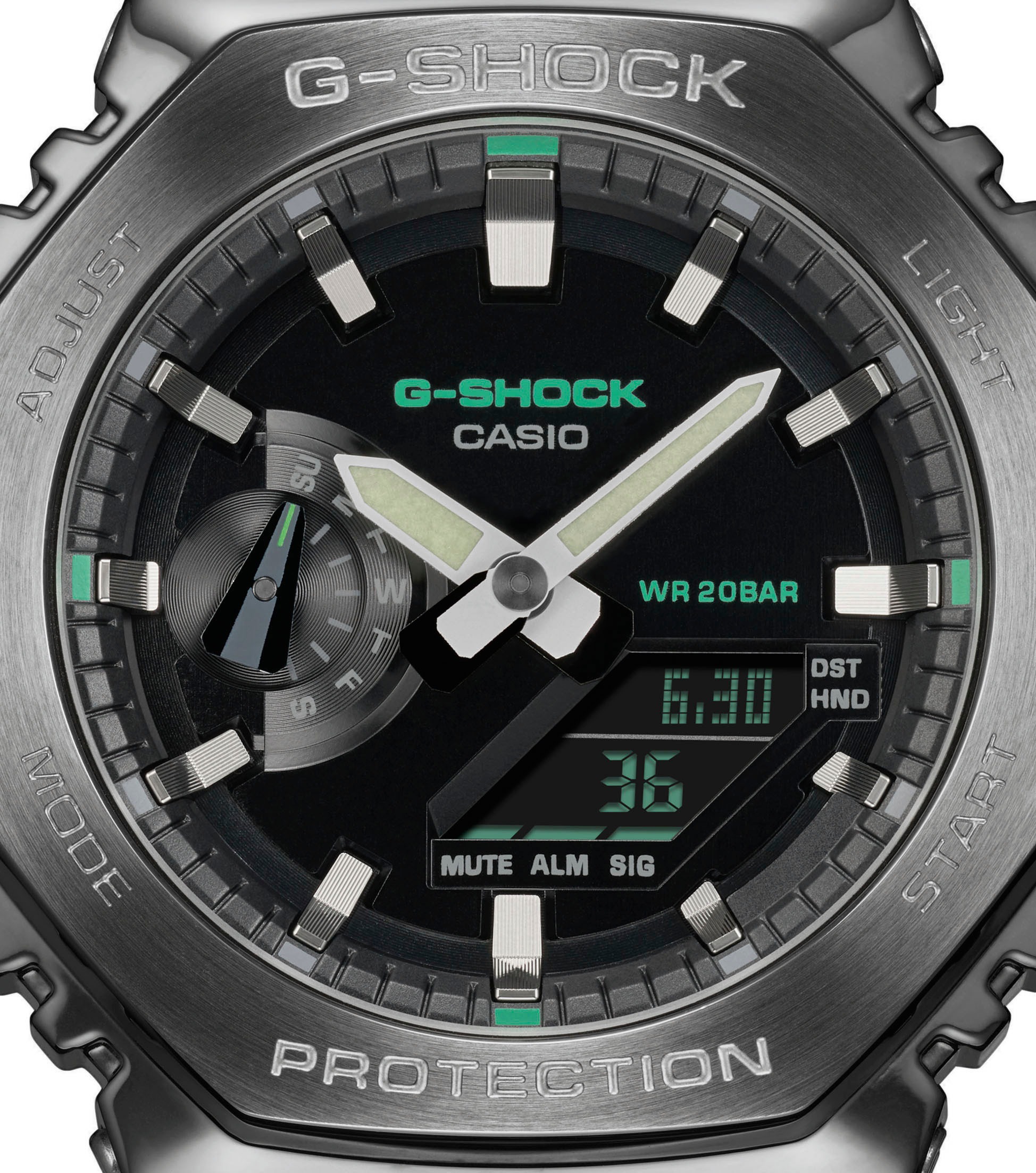 CASIO G-SHOCK Chronograph, Quarzuhr,Armbanduhr,Herrenuhr,digital, bis 20bar wasserd.Textilarmband