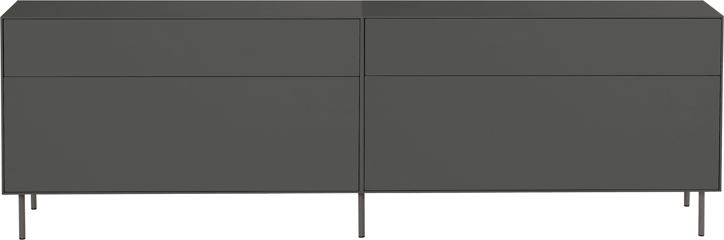 LeGer Home by Lena Gercke Lowboard »Essentials«, (2 St.), Breite: 224cm, MDF lackiert, Push-to-open-Funktion